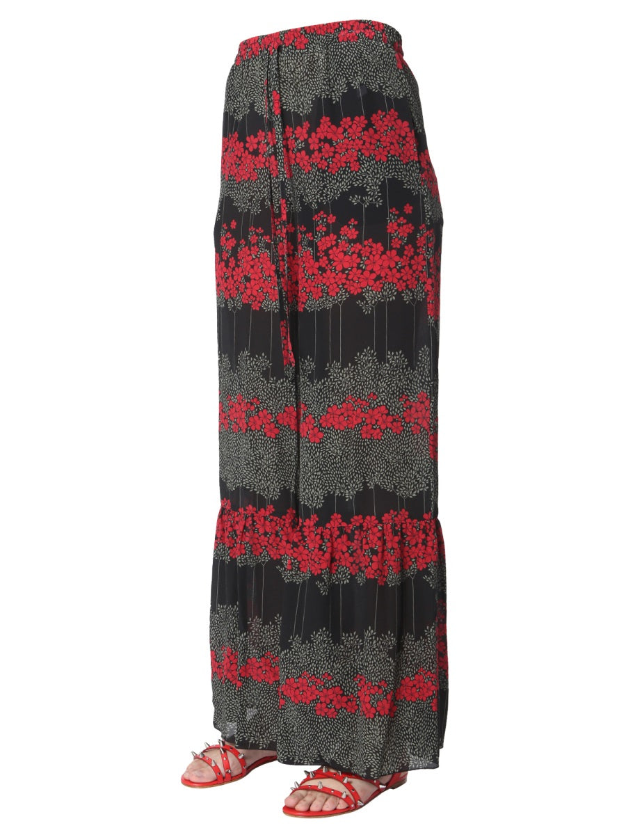 RED VALENTINO Dreaming Peony Print Trousers for Women