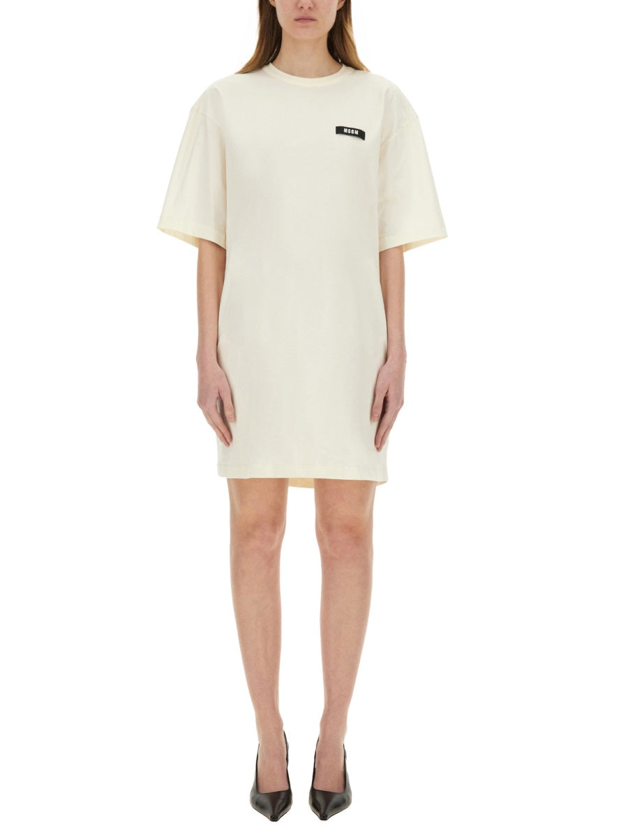 MSGM Regular Fit Mini Dress with Logo