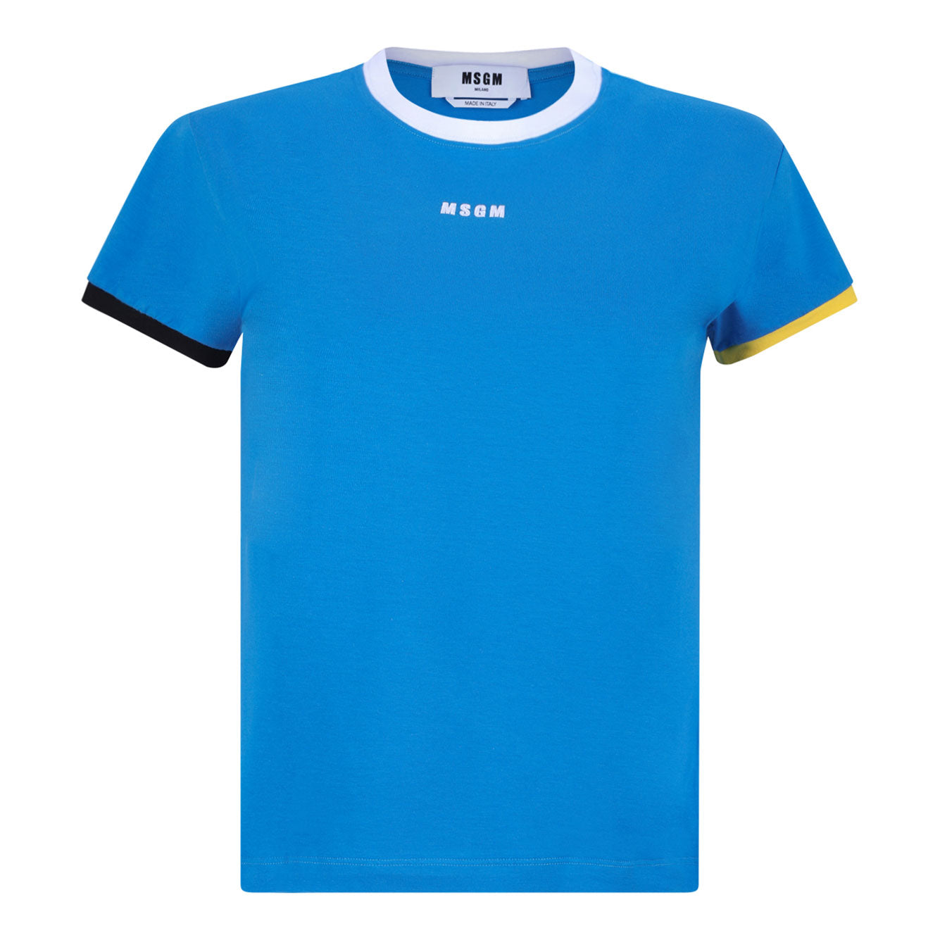 MSGM Women's Ocean Blue Cotton T-Shirt - SS25 Collection