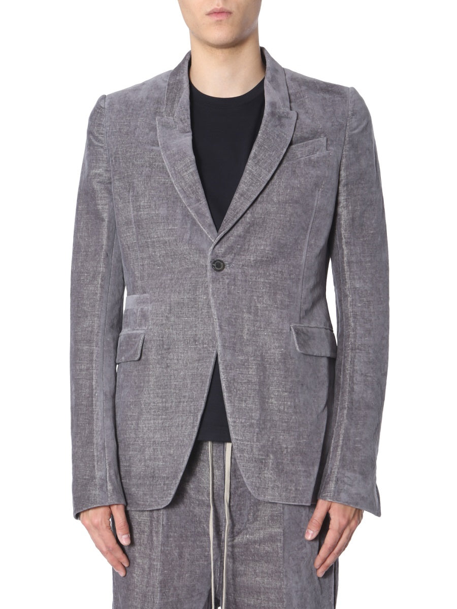RICK OWENS Men's Single-Breasted Jacket