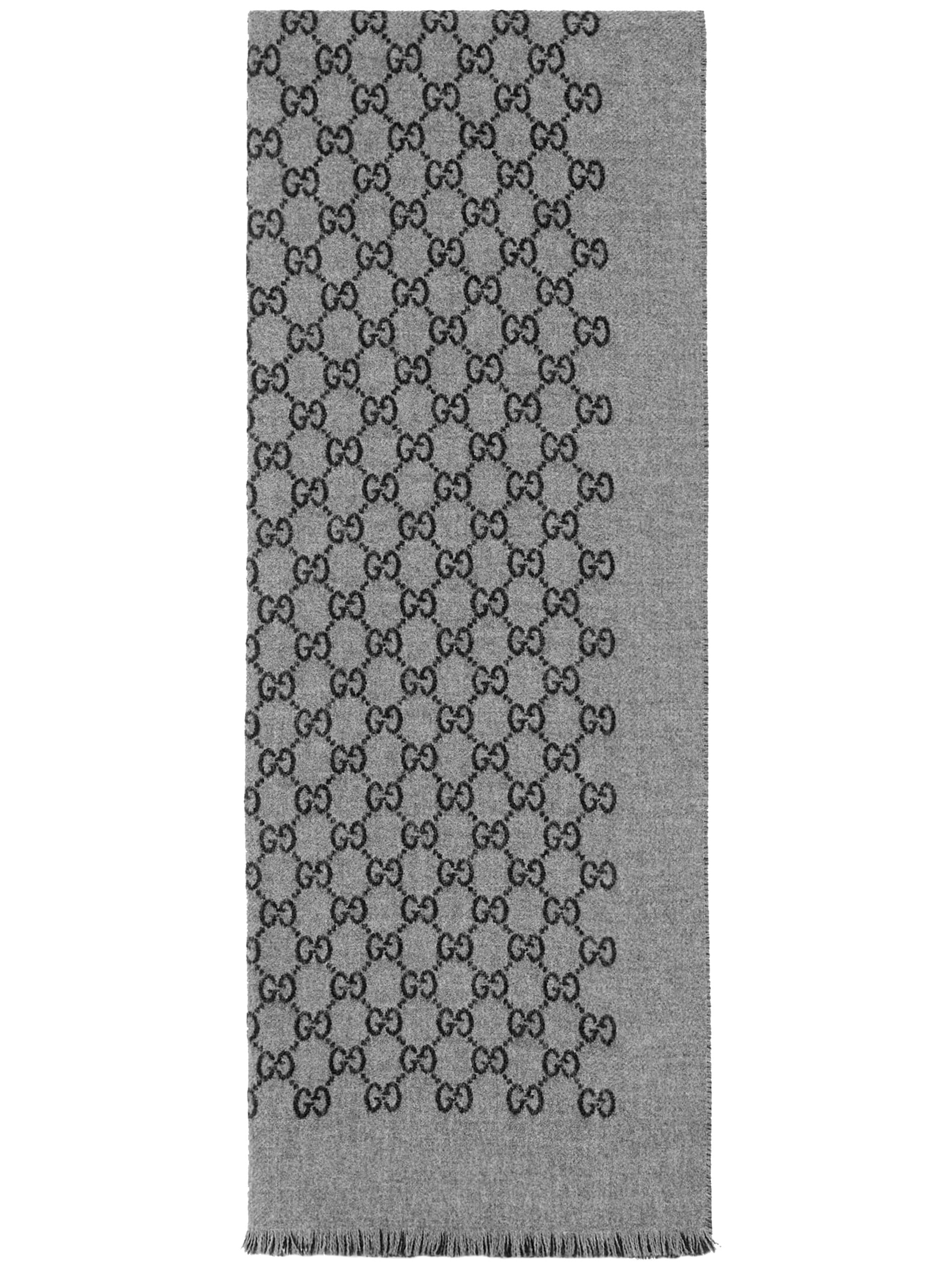 GUCCI Double Wool Jacquard Scarf for Men