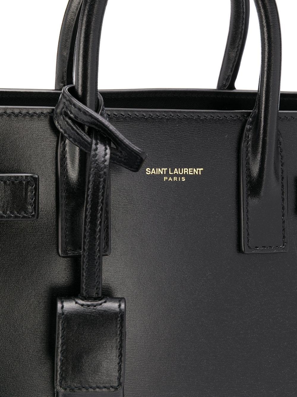 SAINT LAURENT Leather Shopping Handbag