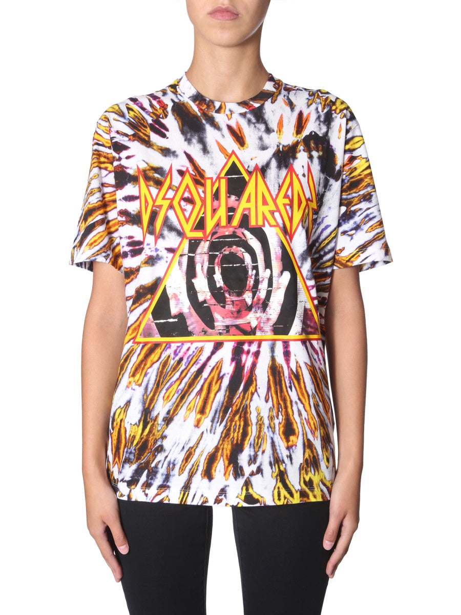 DSQUARED Tie-Dye Print T-Shirt - Regular Fit