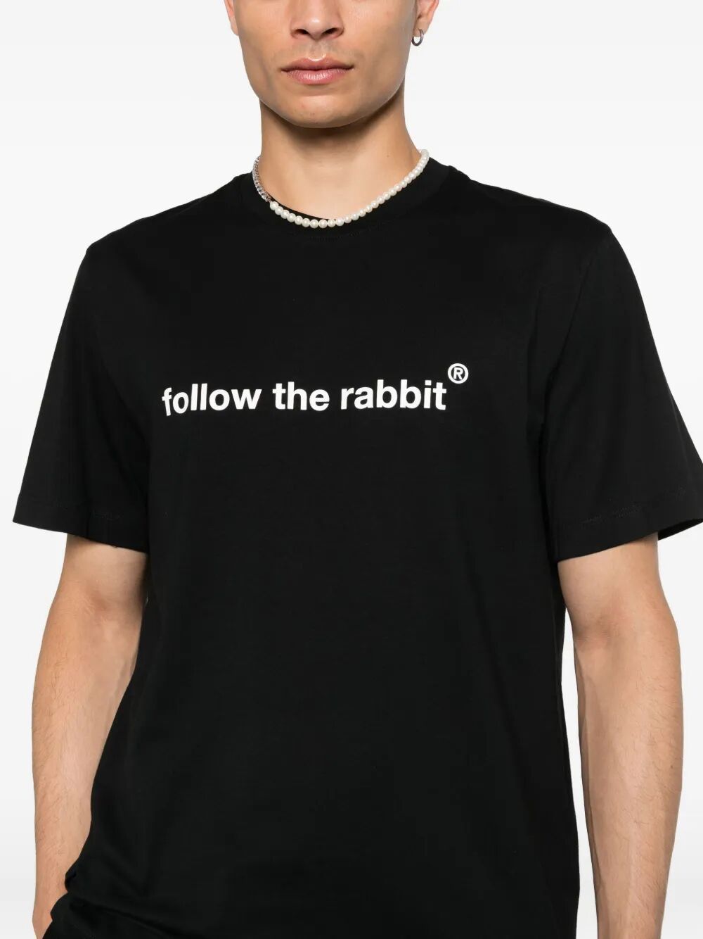 MSGM Follow the Rabbit Cotton T-Shirt