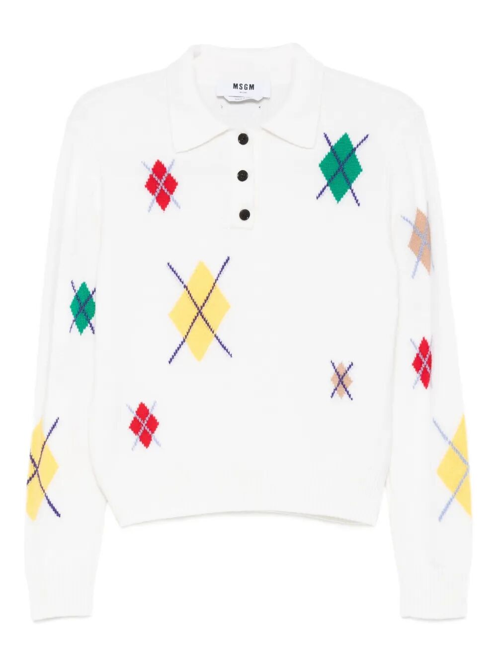 MSGM Long-Sleeved Polo Pullover for Women