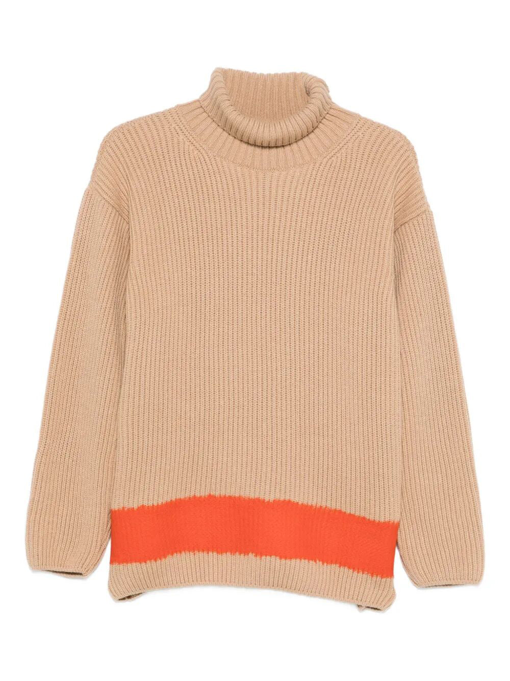 MSGM Color Block Turtleneck Sweater for Women
