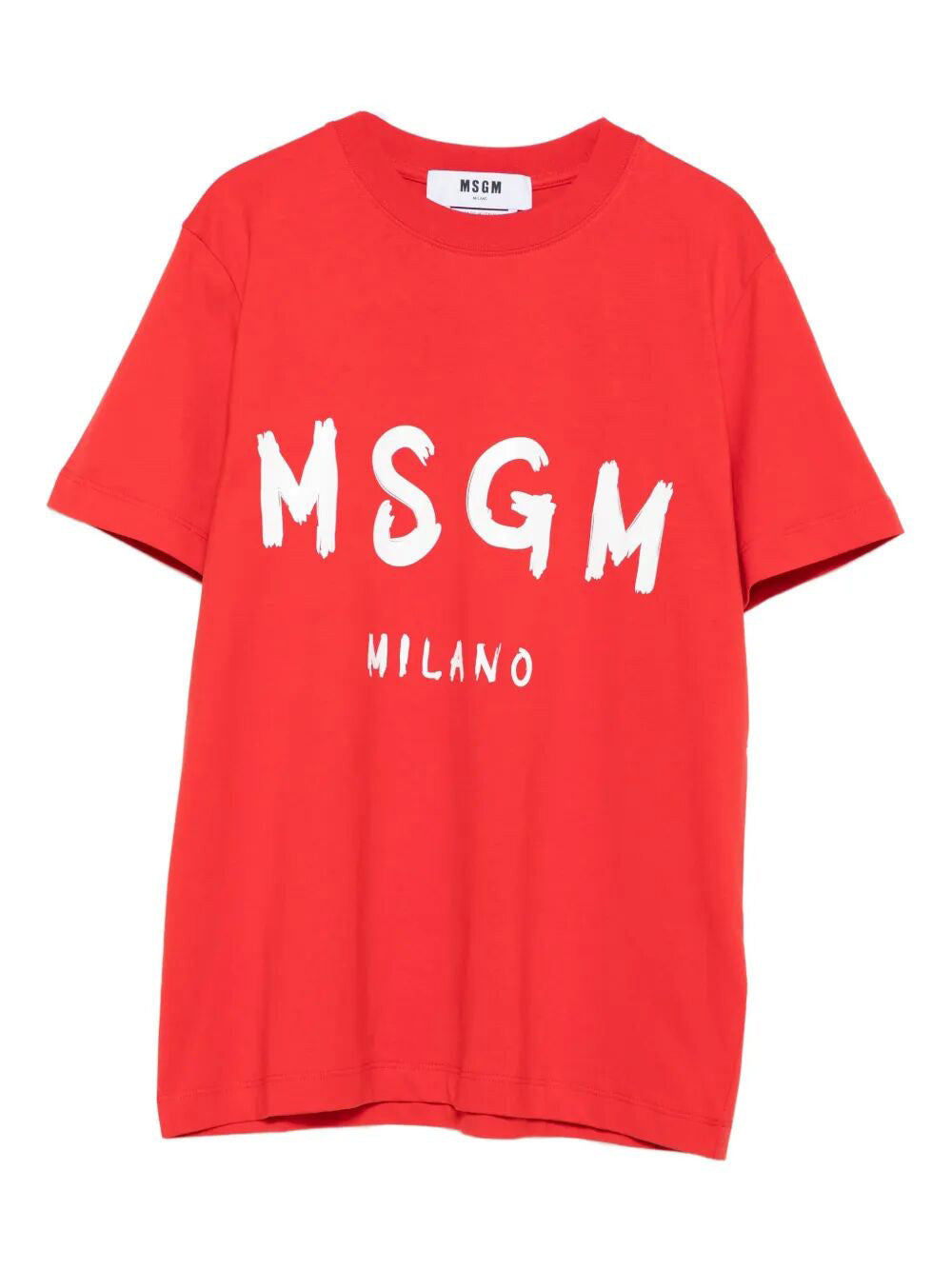 MSGM Logo Print Cotton T-Shirt for Women