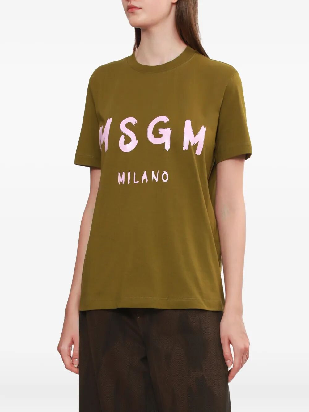 MSGM Logo Print Cotton T-Shirt - FW25 Women's Edition
