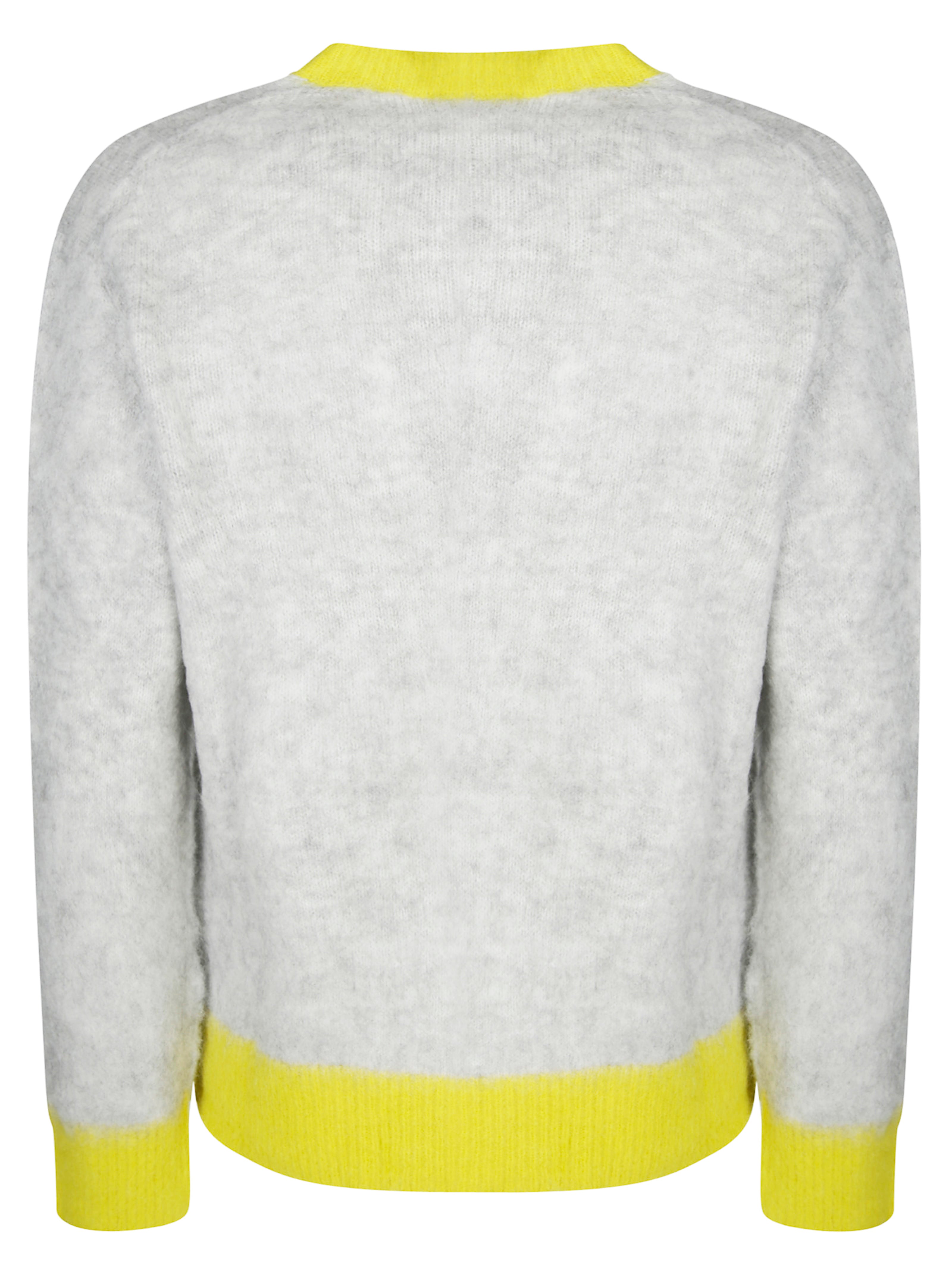 Altea Alpaca Crewneck Sweater with Yellow Accents - Women's