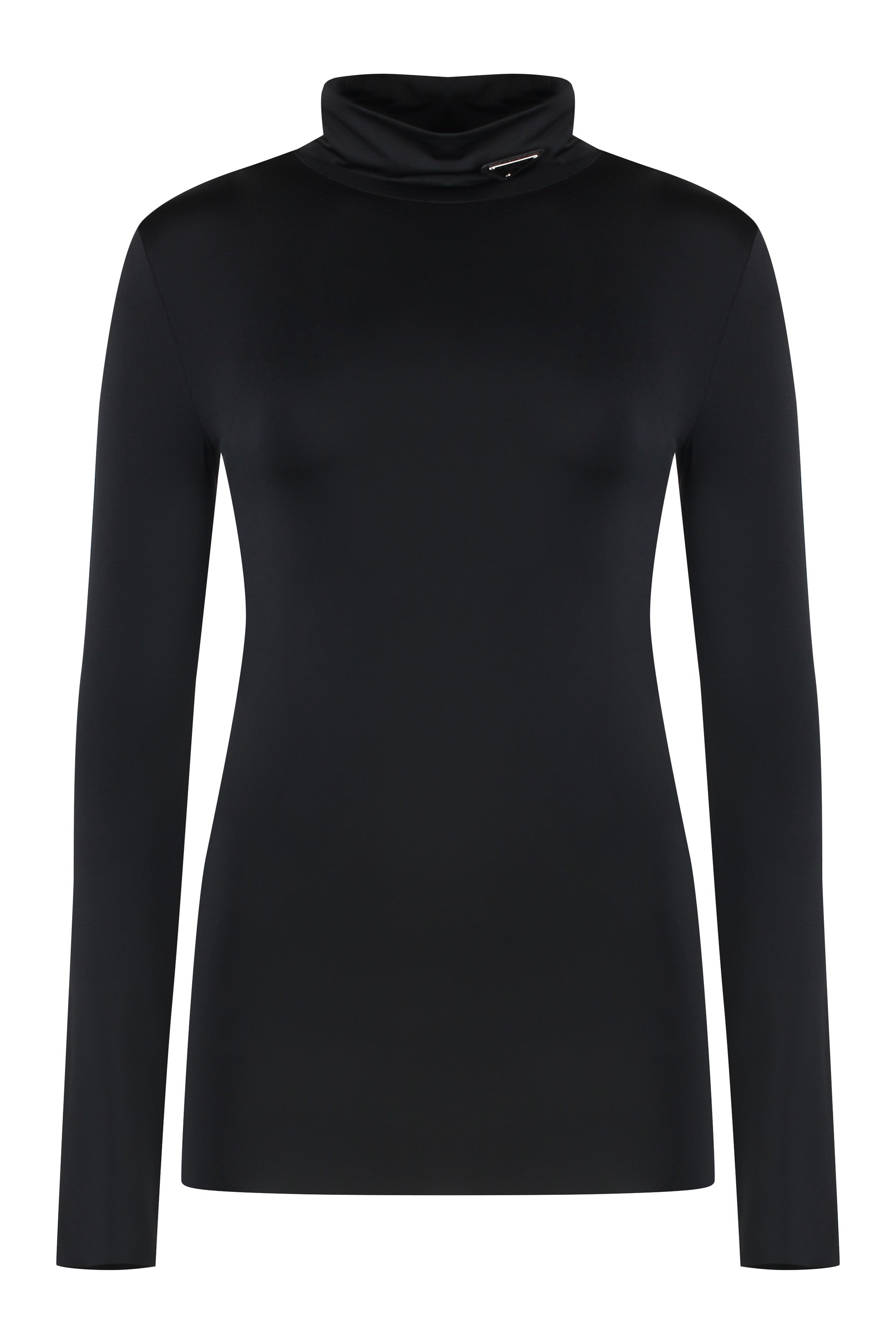 PRADA Women's Fashion T-Shirt with Raw Cut Edges