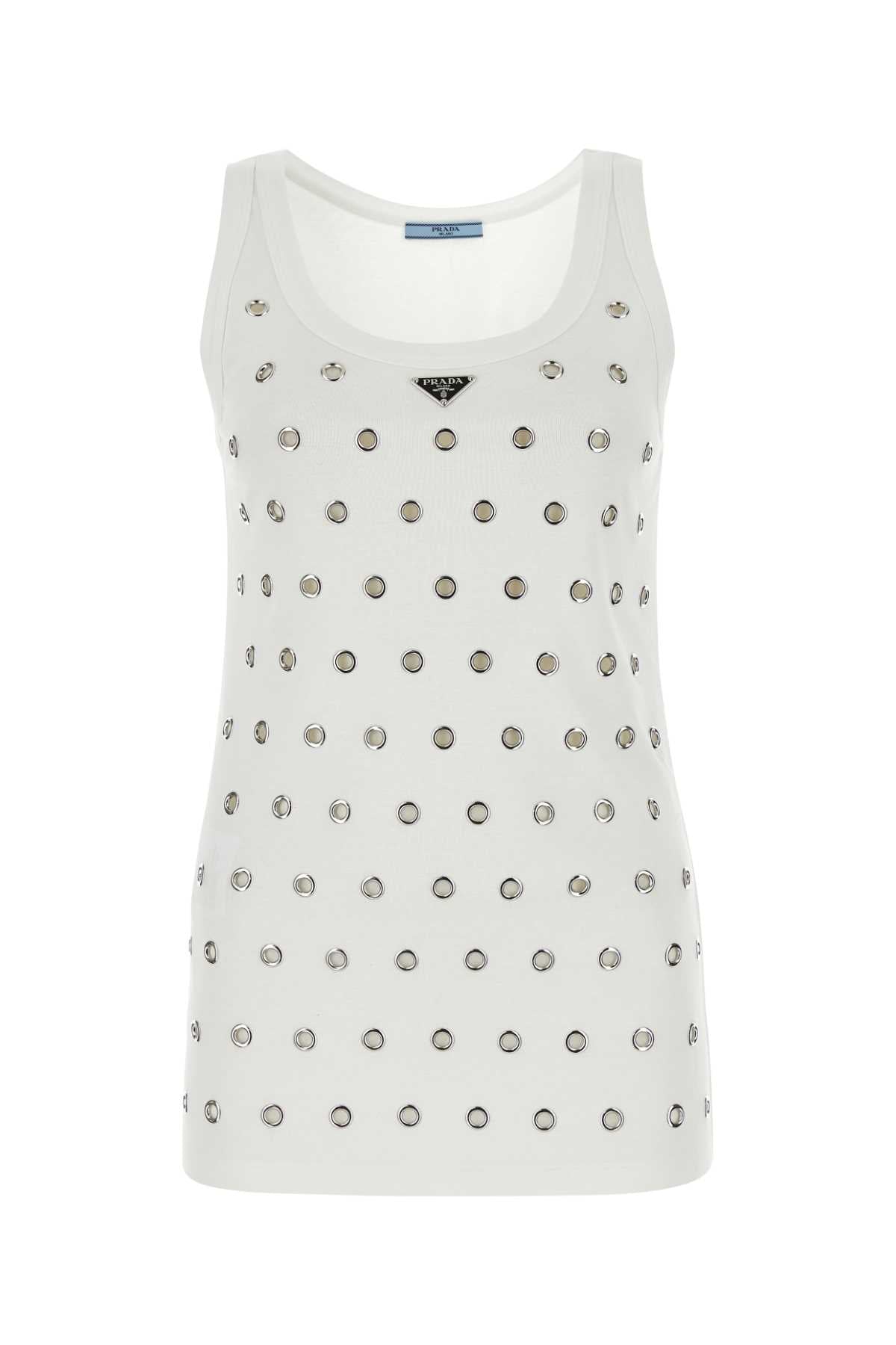 PRADA Cotton Tank Top for Women - SS24 Collection