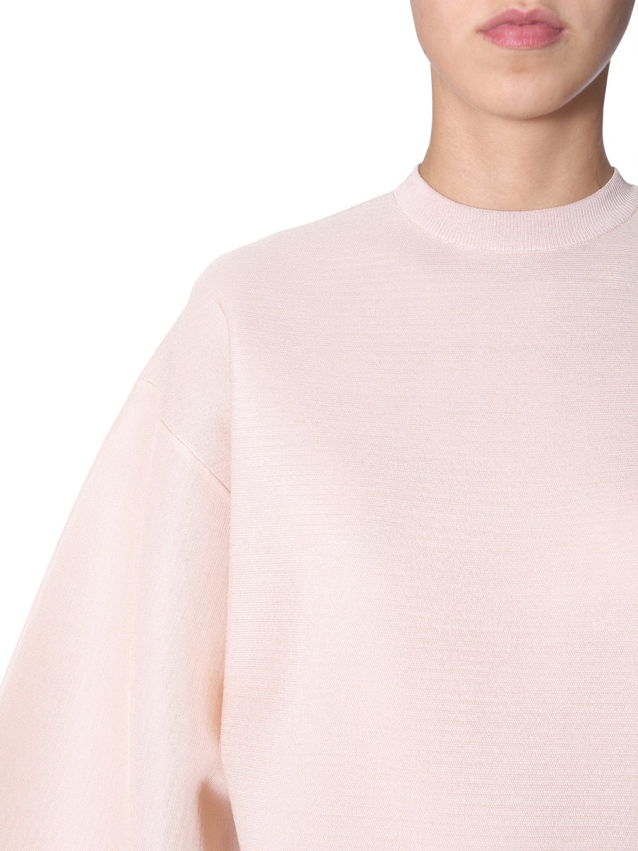 GIVENCHY Puffed Sleeve Round Neck Regular Fit Top
