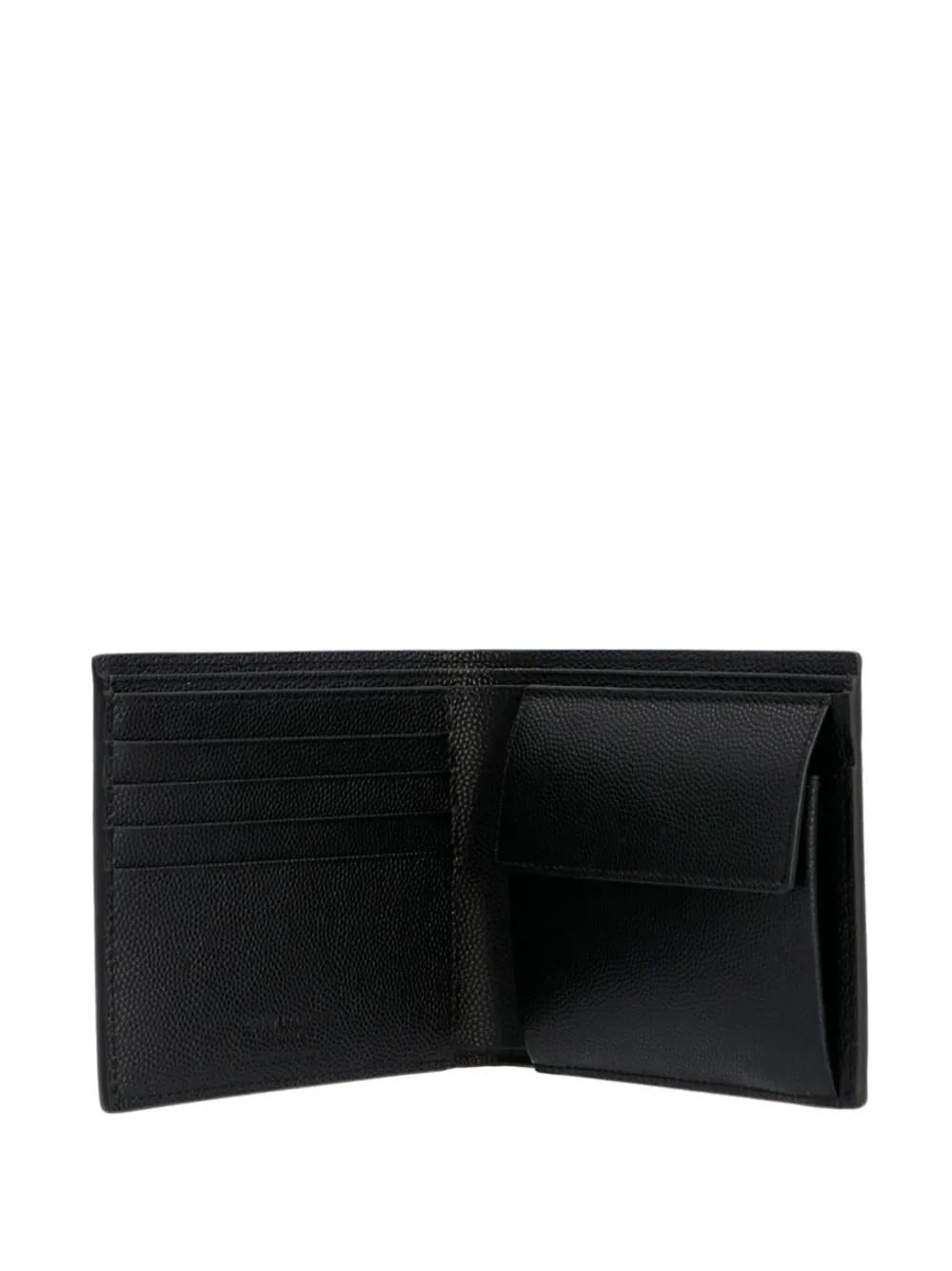 SAINT LAURENT Mini Bifold Wallet with Signature Embossing