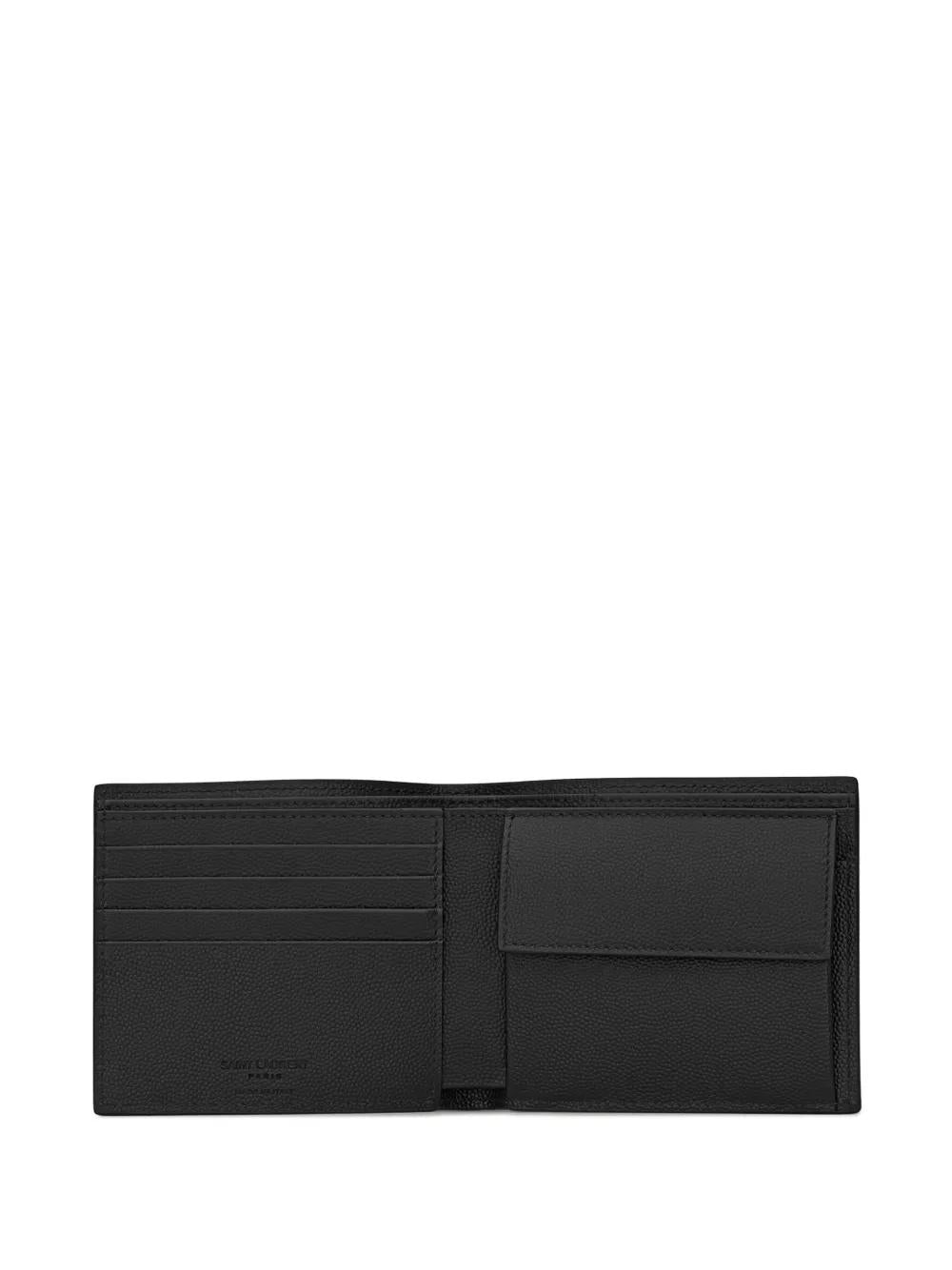 SAINT LAURENT Mini East/West Leather Wallet