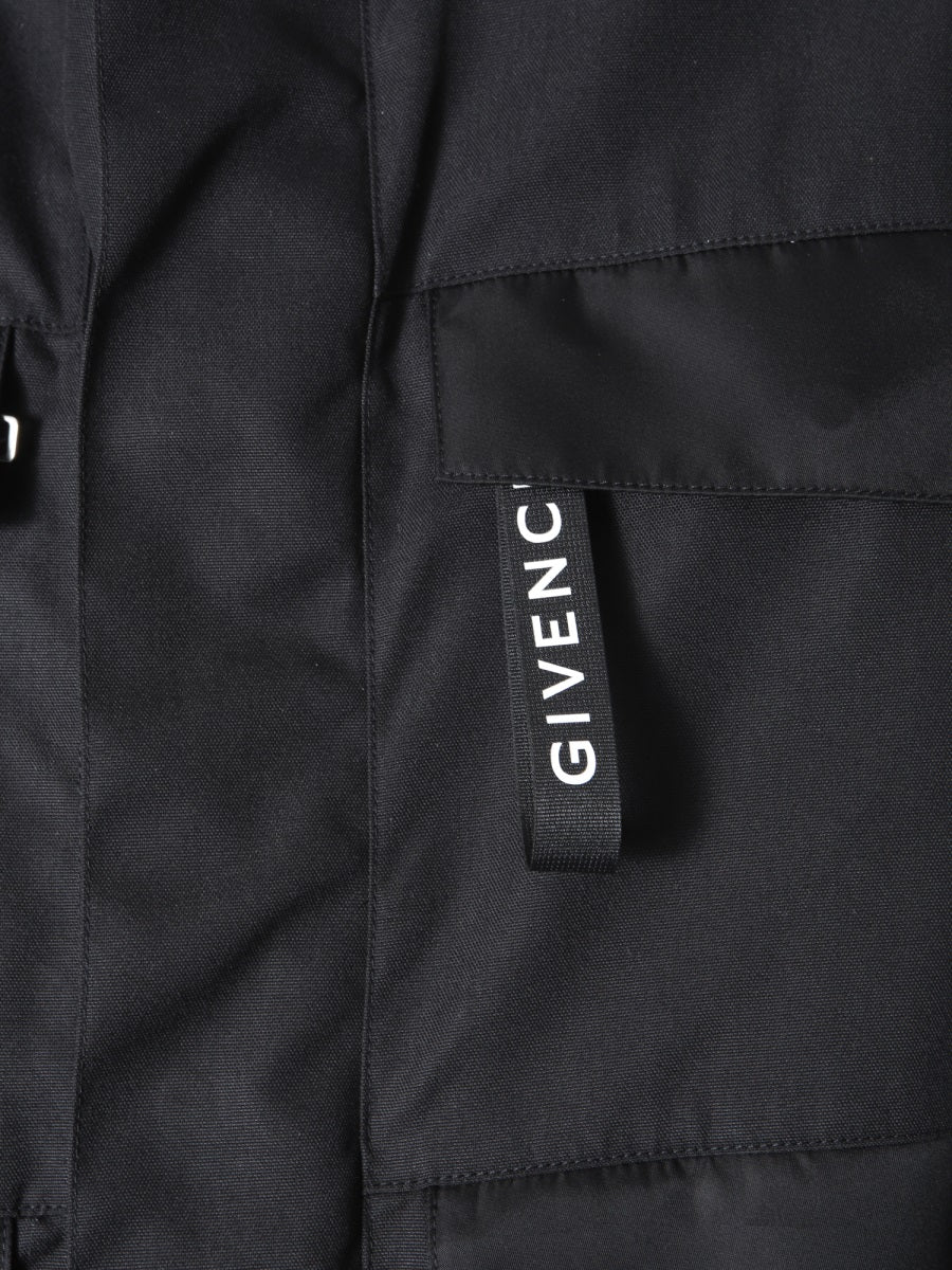 GIVENCHY Men's Wind Jacket with Front Zip and Pressure Buttons