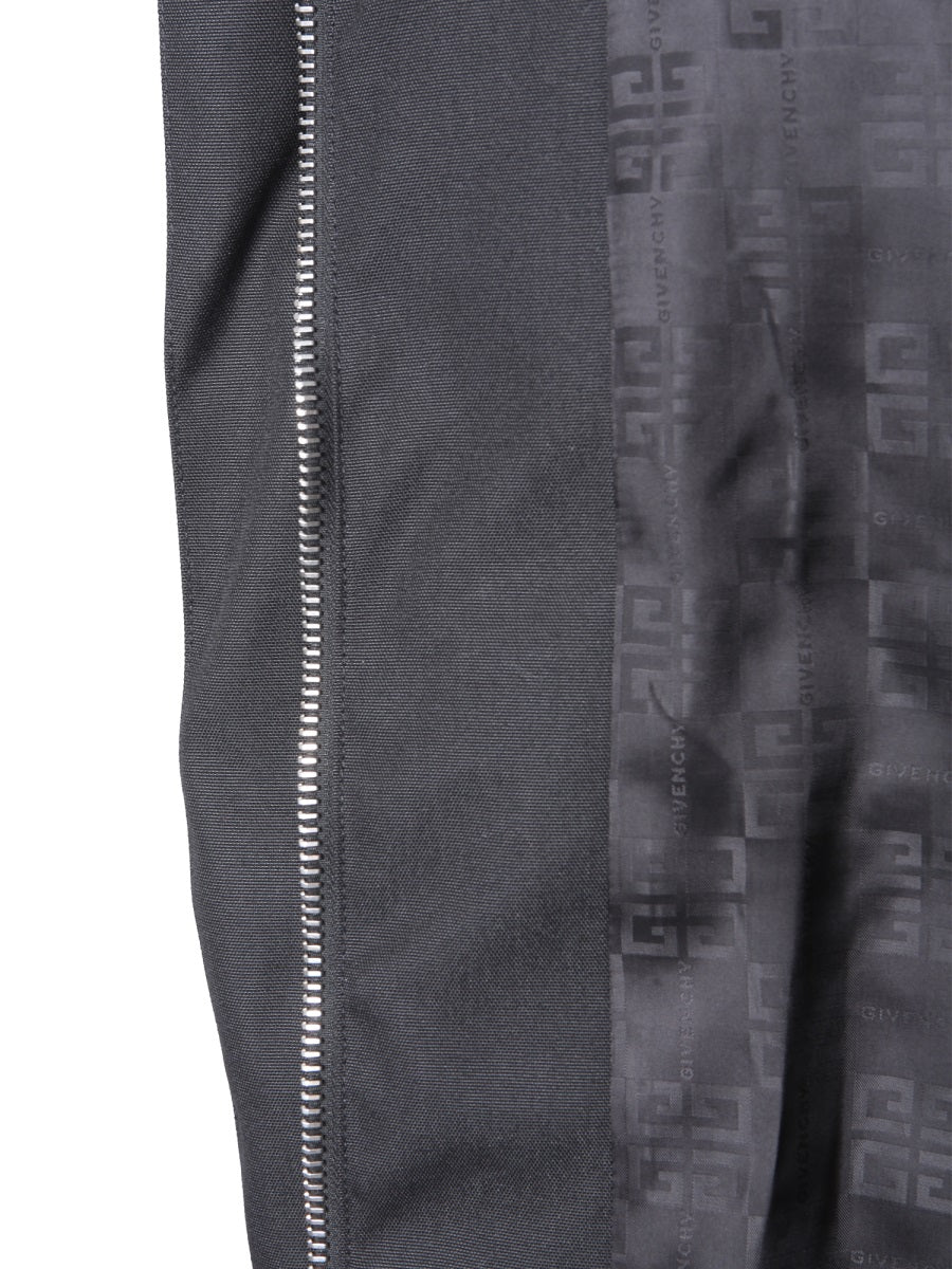 GIVENCHY Men's Wind Jacket with Front Zip and Pressure Buttons