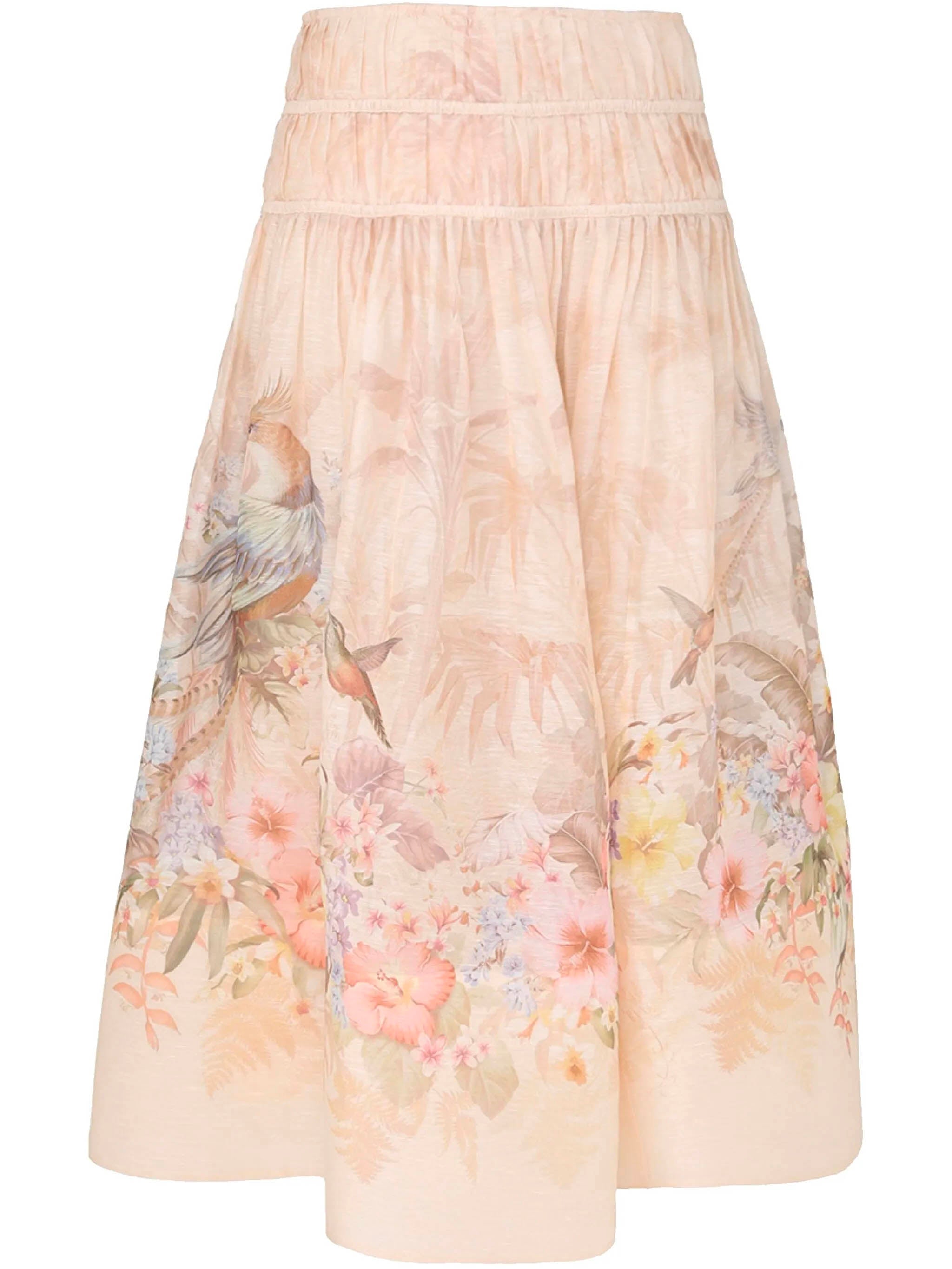 ZIMMERMANN Drawn Illuminate Midi Skirt Size 0