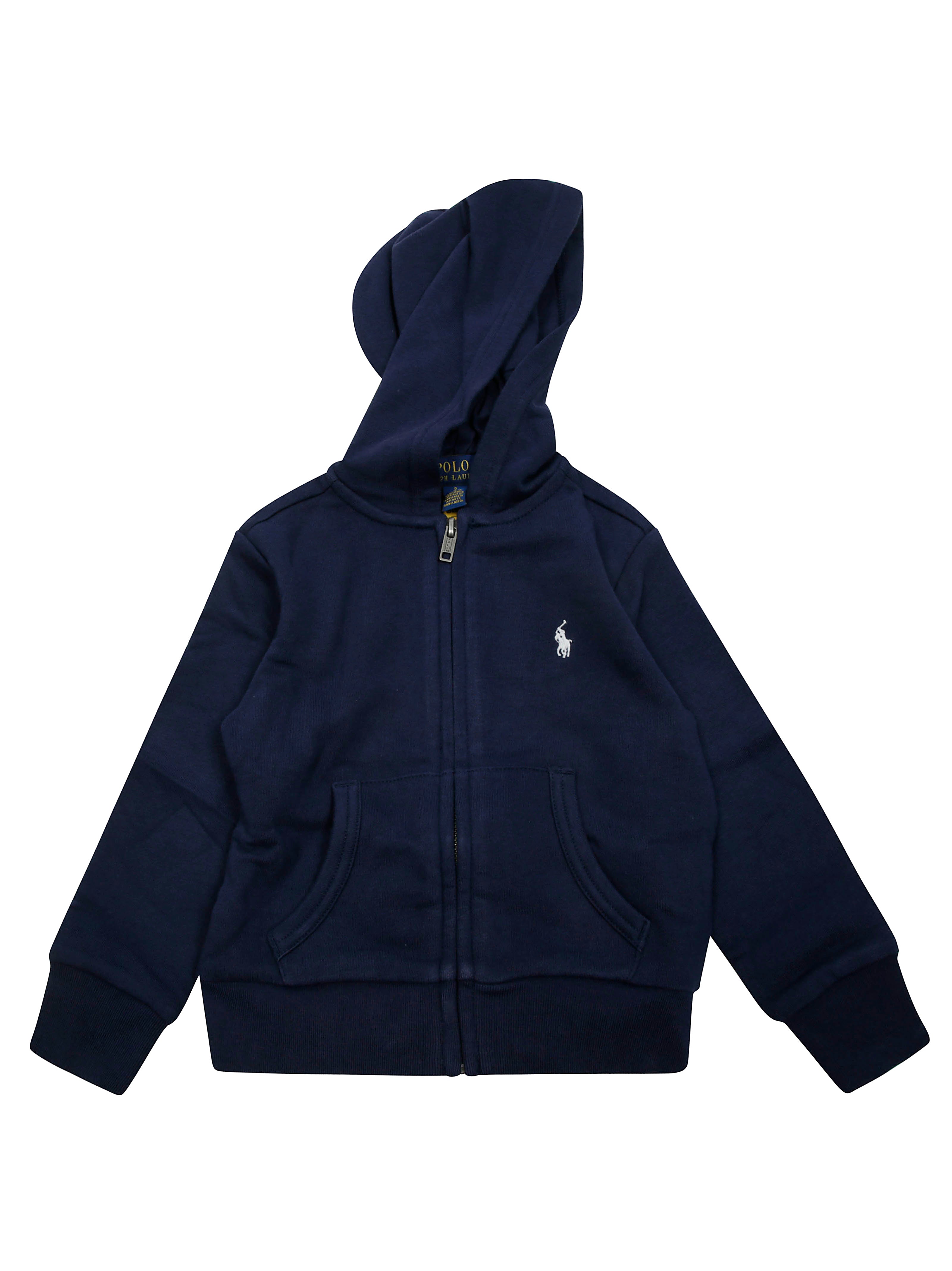POLO RALPH LAUREN Kids Full Zip Hoodie with Embroidered Logo