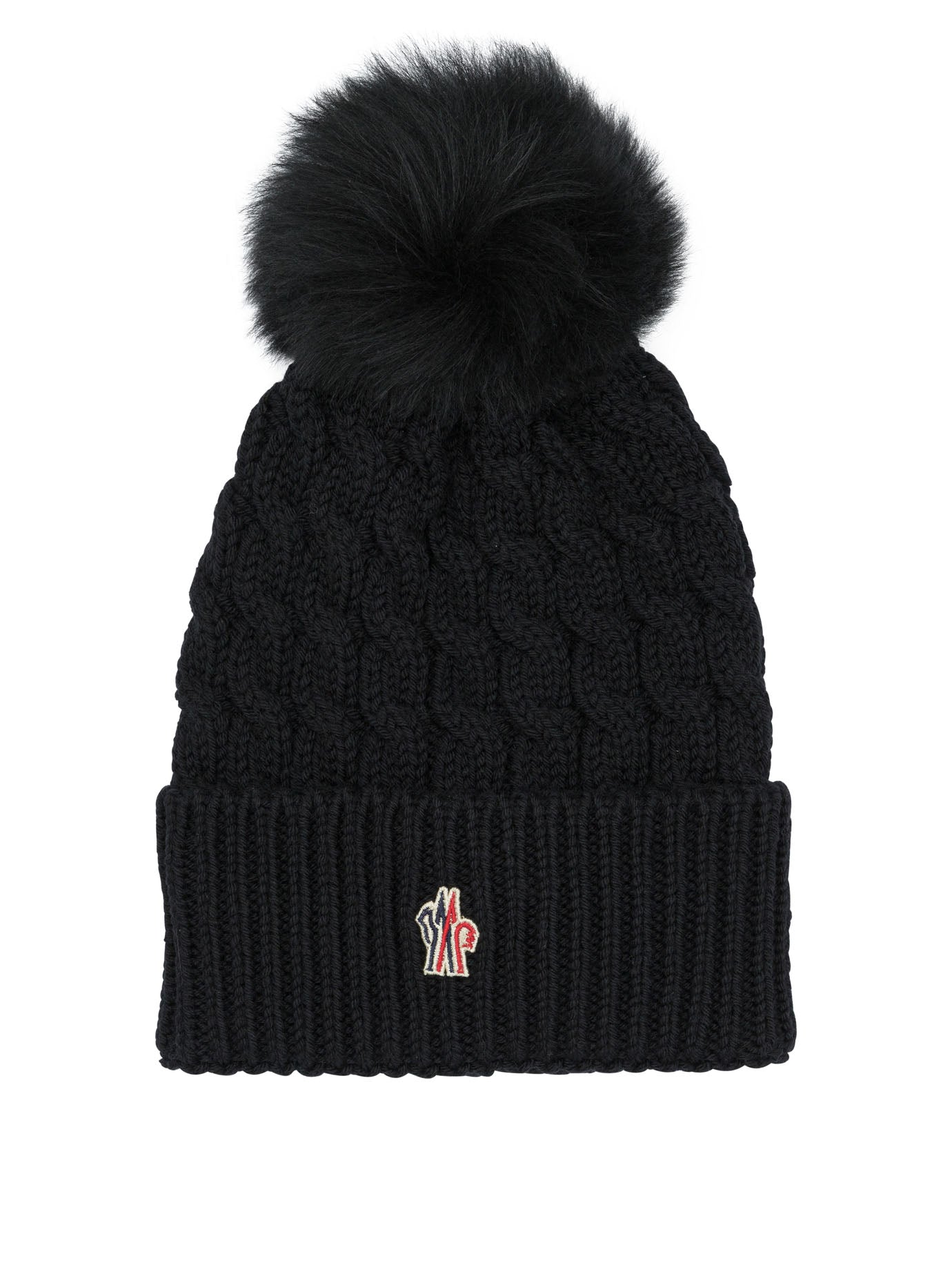 MONCLER GRENOBLE Wool Beanie with Logo for Women