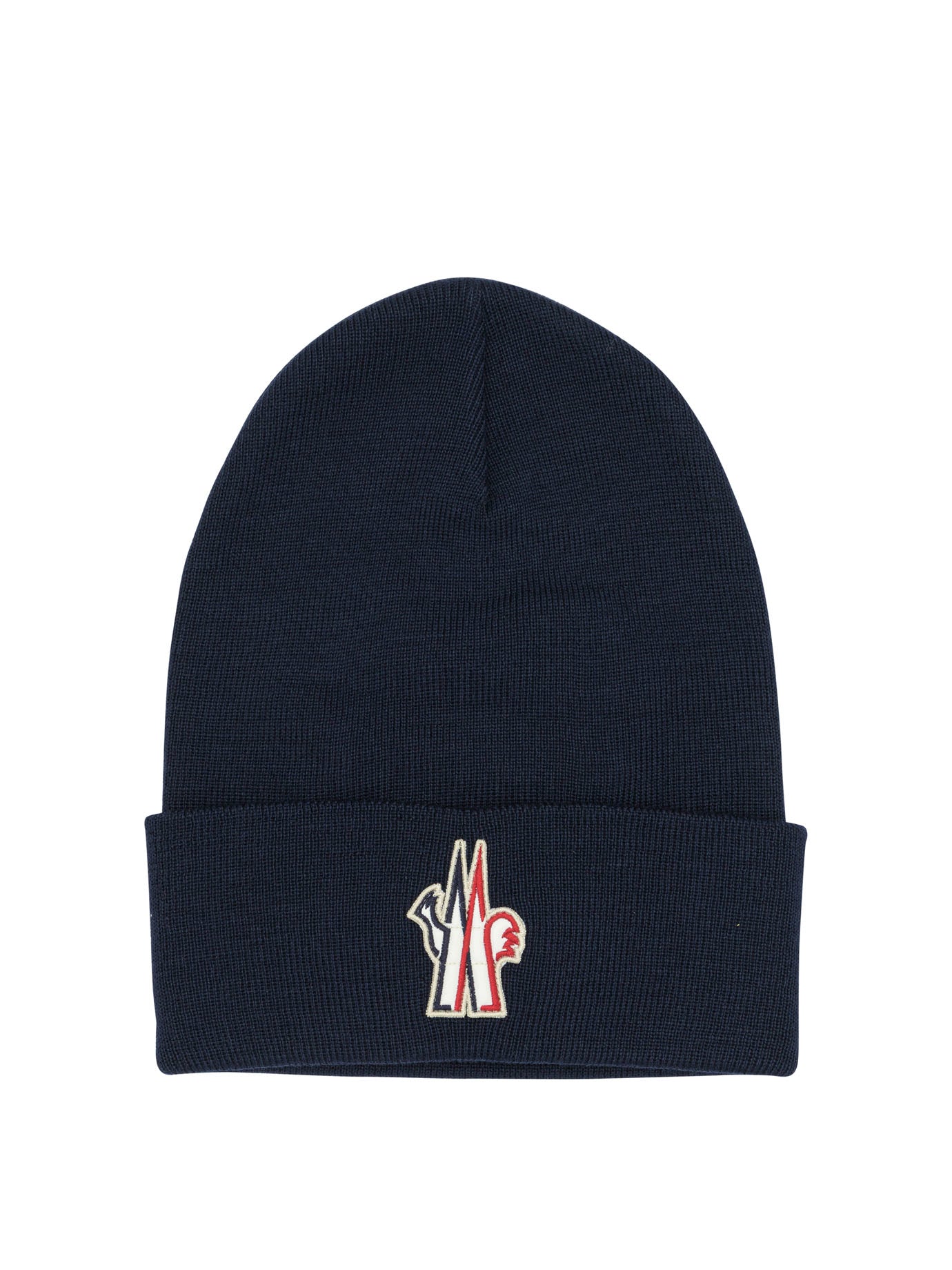 MONCLER GRENOBLE Wool Beanie for Men - Classic Logo Design