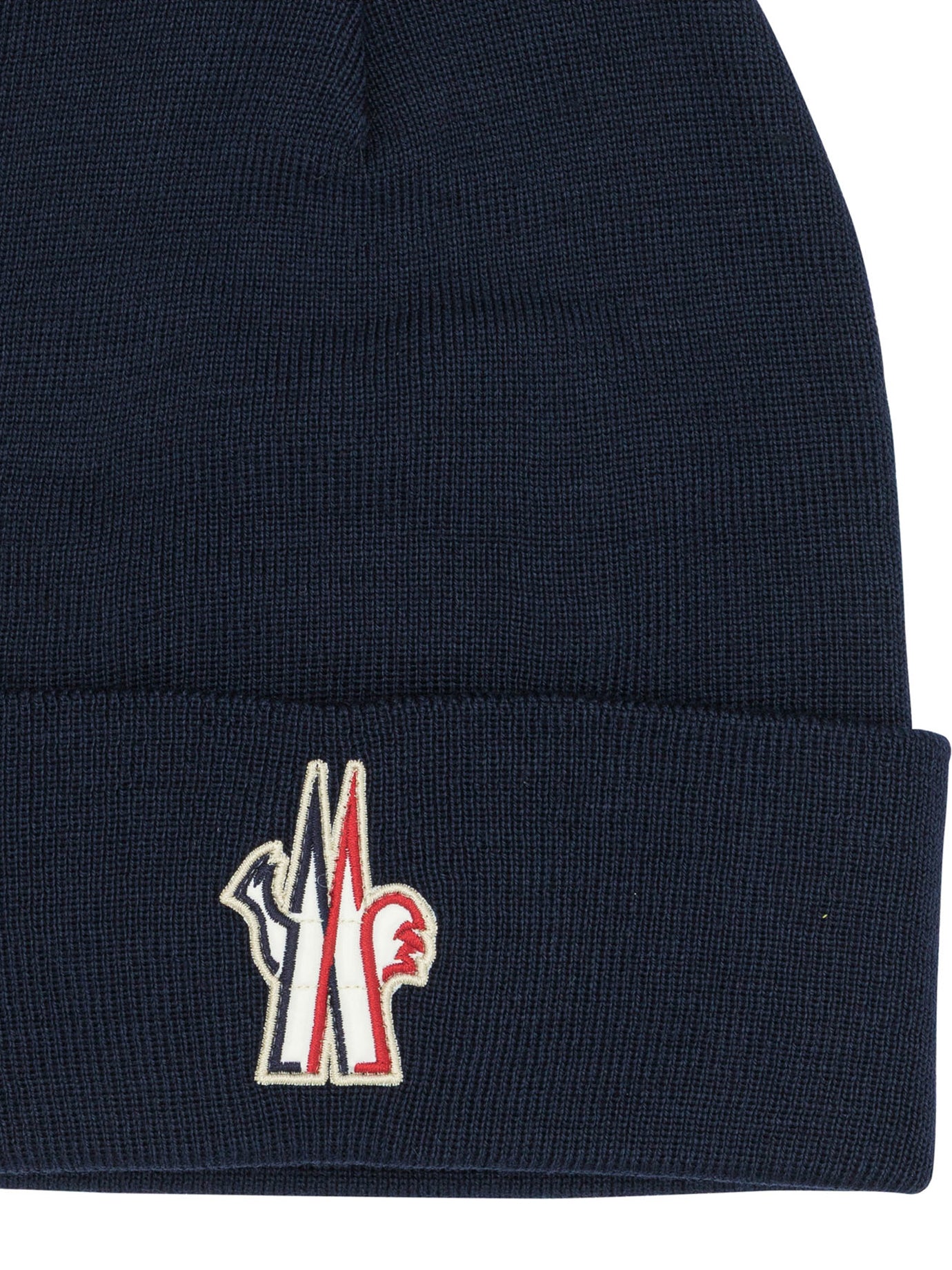 MONCLER GRENOBLE Wool Beanie for Men - Classic Logo Design