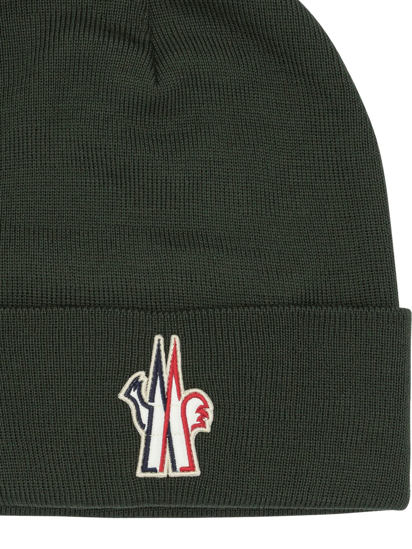 MONCLER GRENOBLE Wool Beanie with Logo for Men