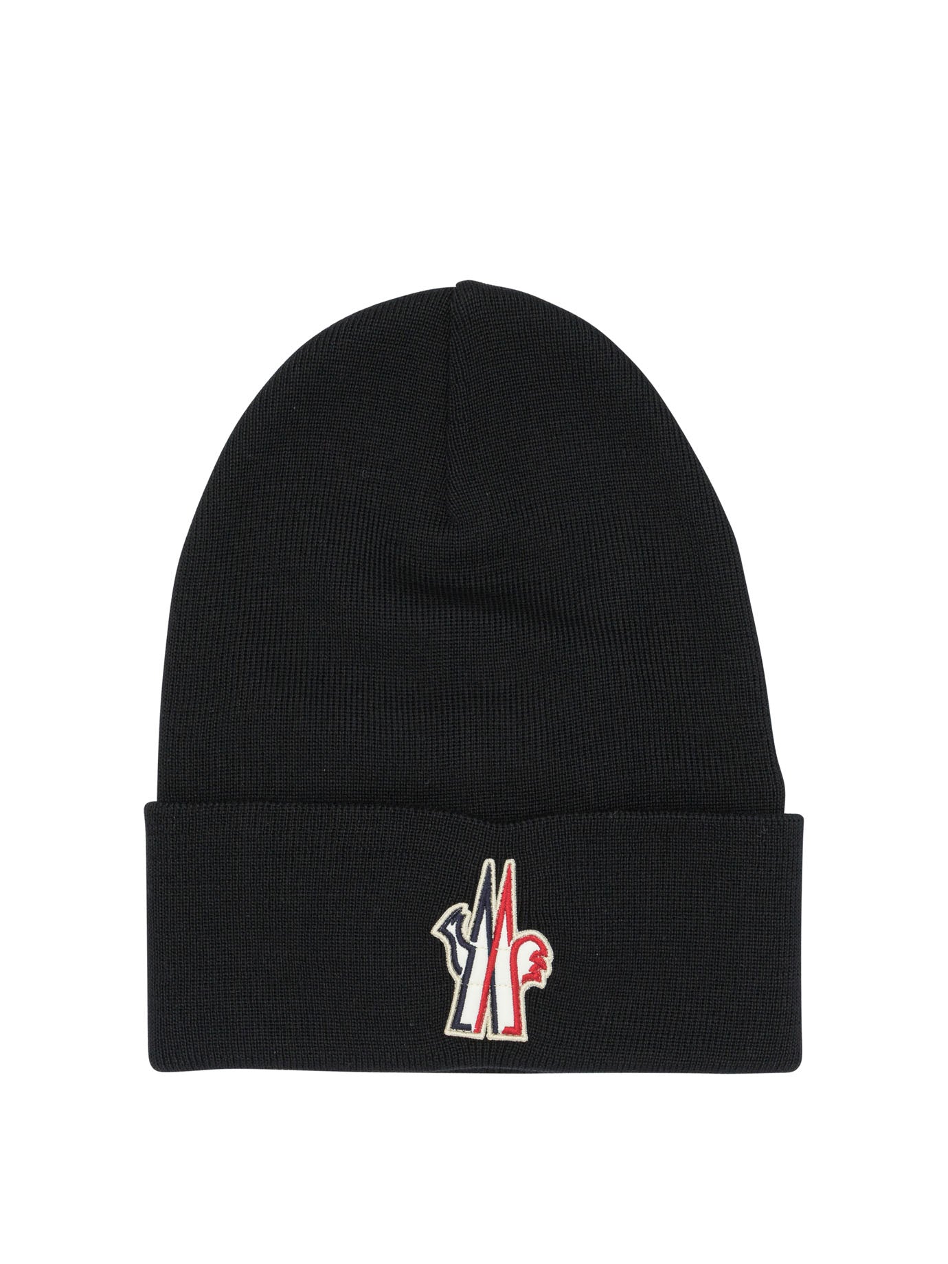 MONCLER GRENOBLE Classic Logo Wool Beanie for Men