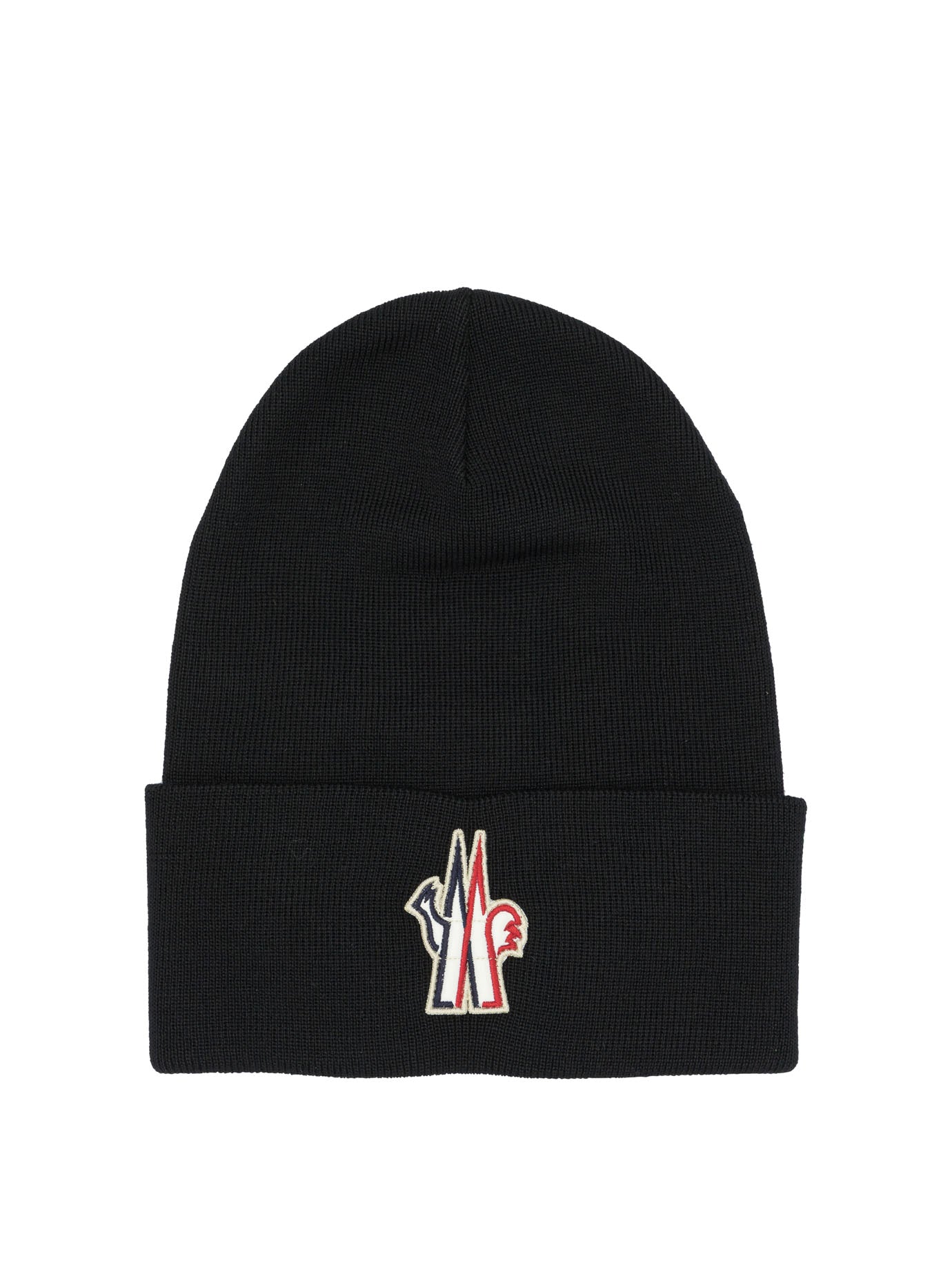 MONCLER GRENOBLE Classic Logo Wool Beanie for Men