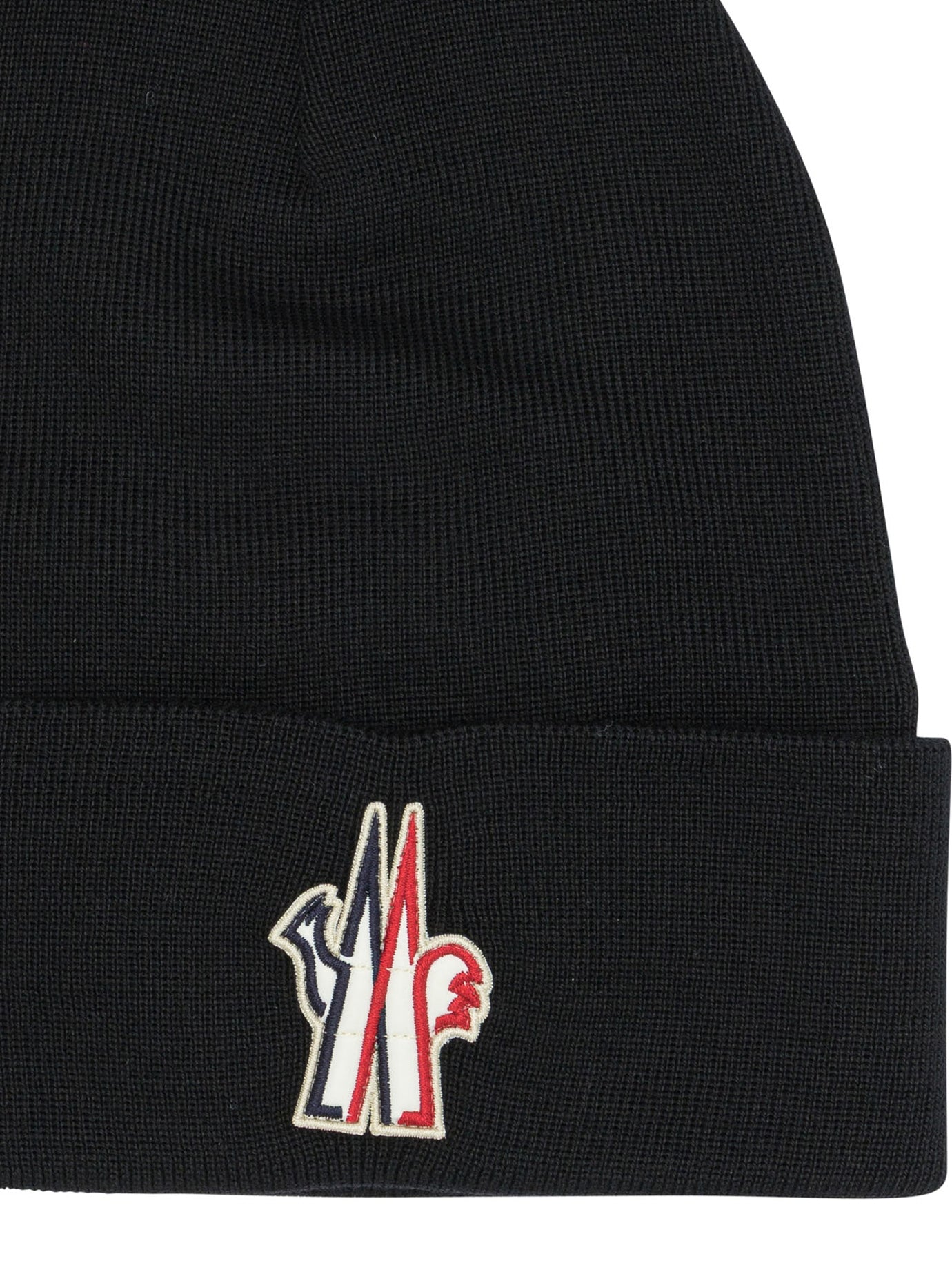 MONCLER GRENOBLE Classic Logo Wool Beanie for Men