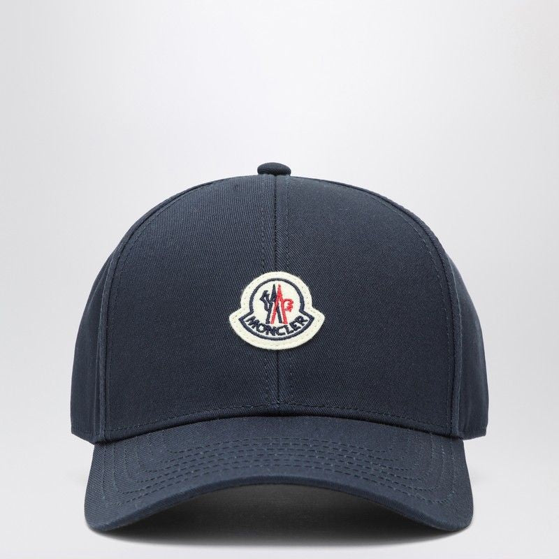 MONCLER Classic Baseball Cap with Front Logo Patch - Adjustable Fit