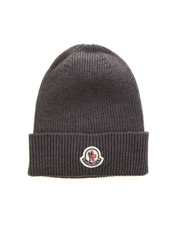 MONCLER Men's Virgin Wool Bonnet for FW25