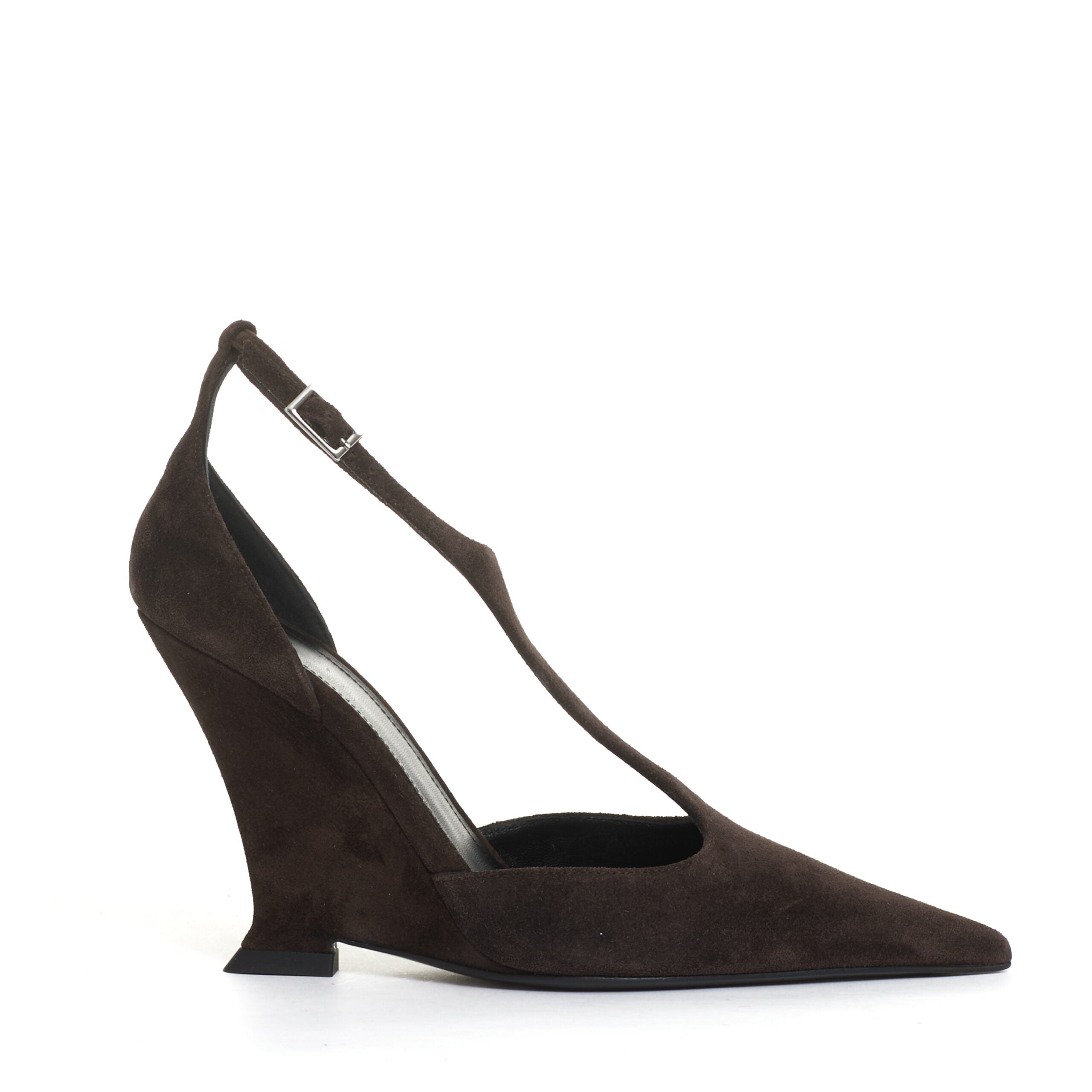 3JUIN Chic Wedge Suede Heel 100 Mm