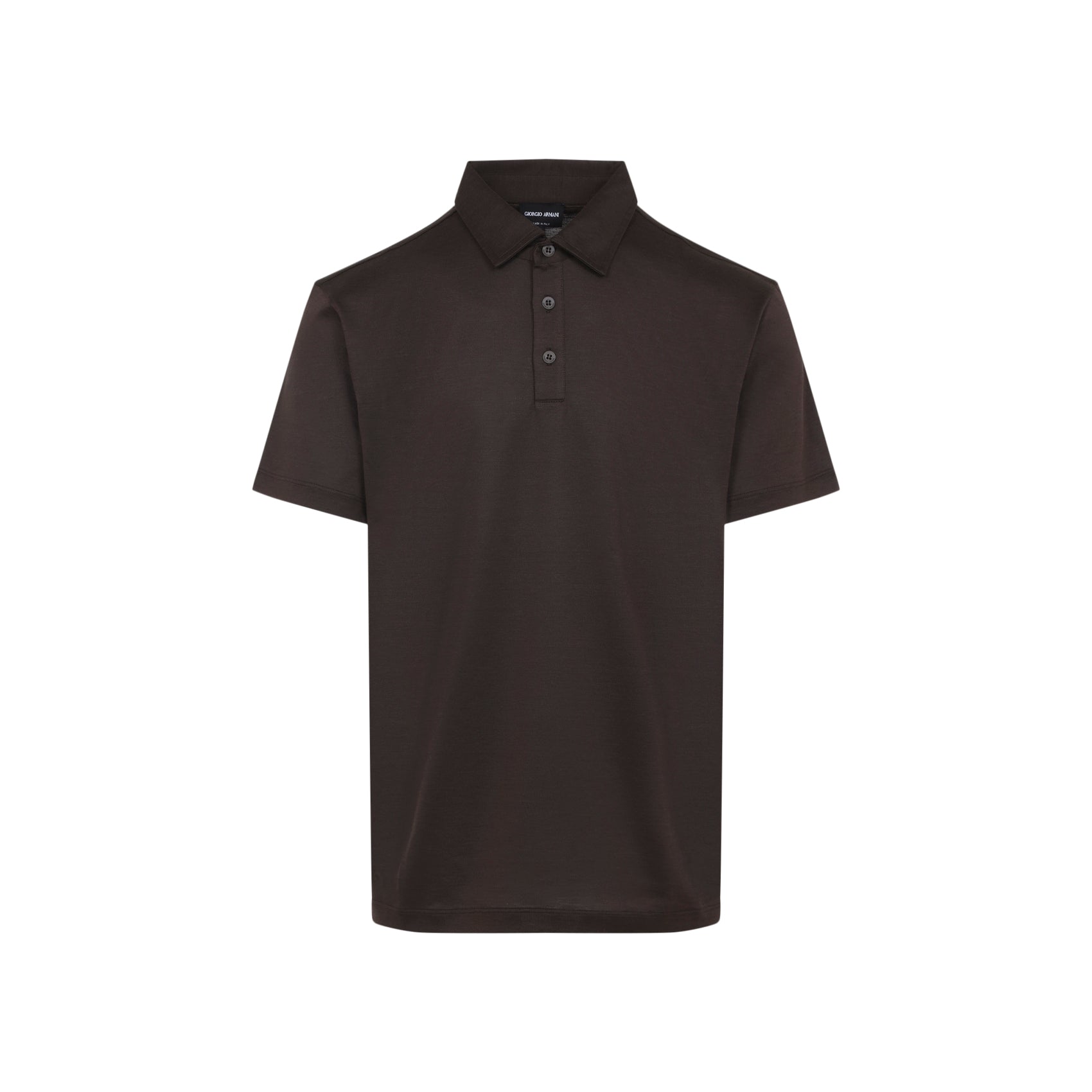 GIORGIO ARMANI Classic Cotton and Silk Polo for Men - FW25