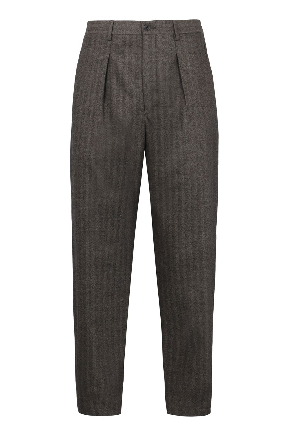 GIORGIO ARMANI Classic Virgin Wool Trousers for Men