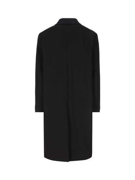 VALENTINO Men's Wool Blend Single-Breasted Jacket with Lapel Collar