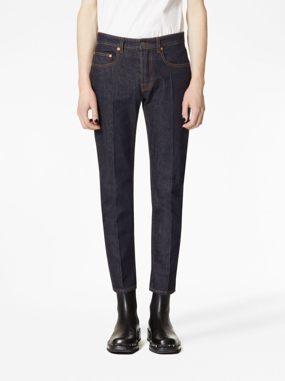 VALENTINO Mid Rise Carrot-Fit Jeans for Men