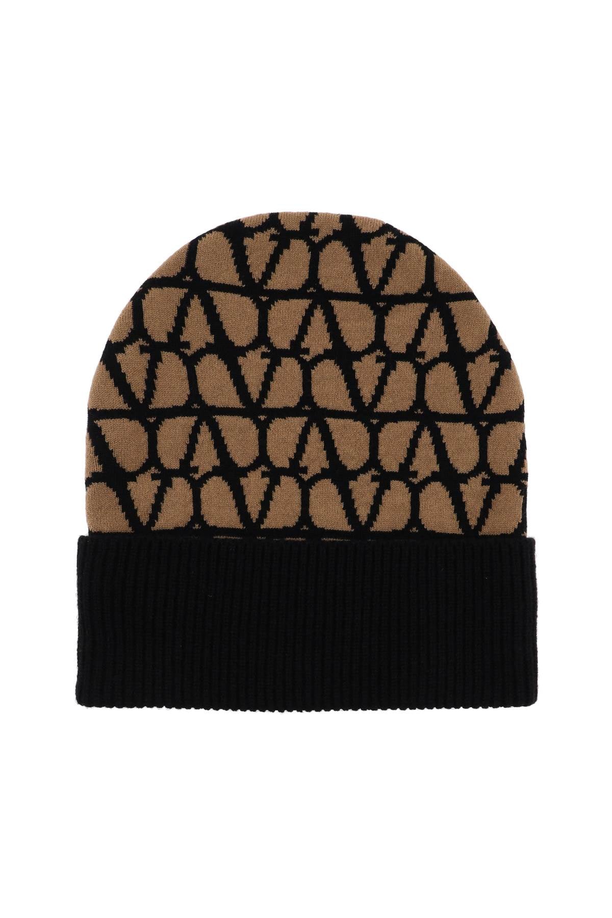 VALENTINO GARAVANI Printed Cashmere Beanie Hat for Women - FW23