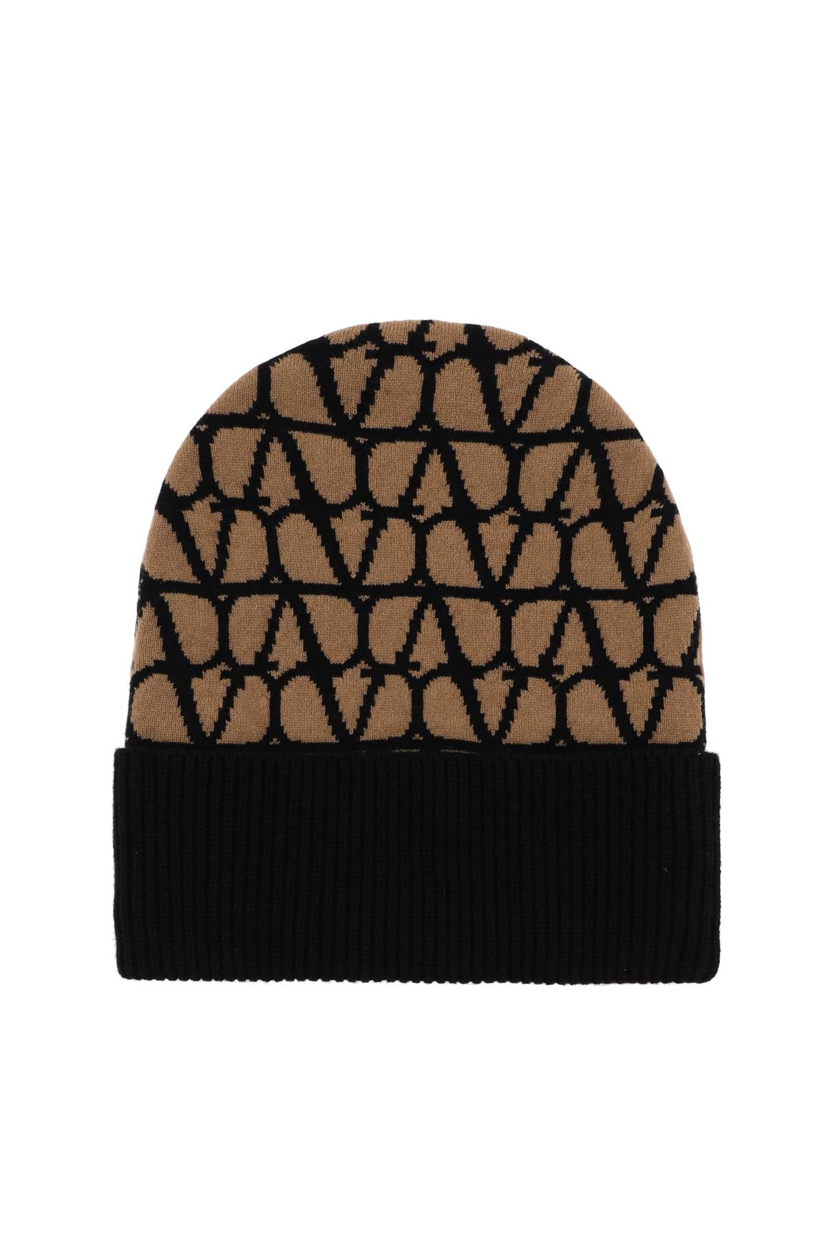 VALENTINO GARAVANI Printed Cashmere Beanie Hat for Women - FW23