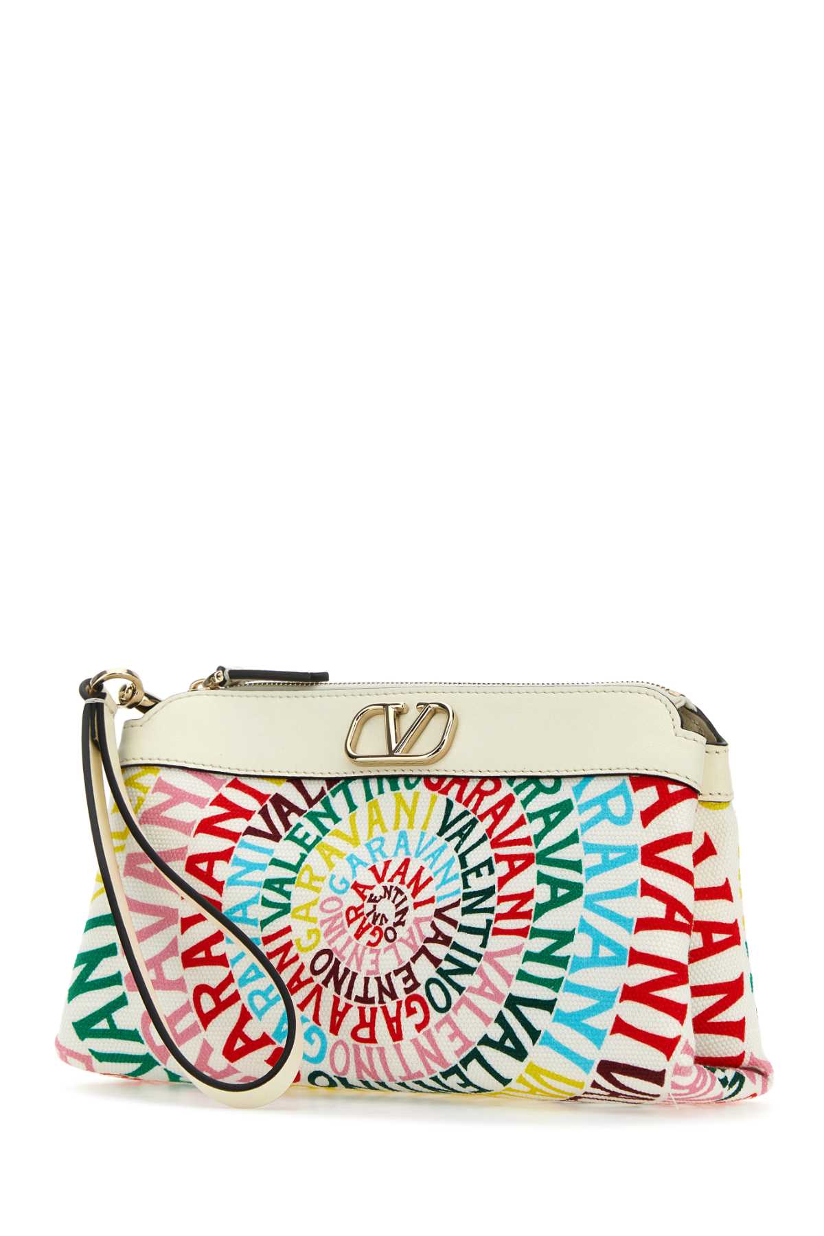 VALENTINO GARAVANI Printed Canvas and Leather Mini Escape Clutch