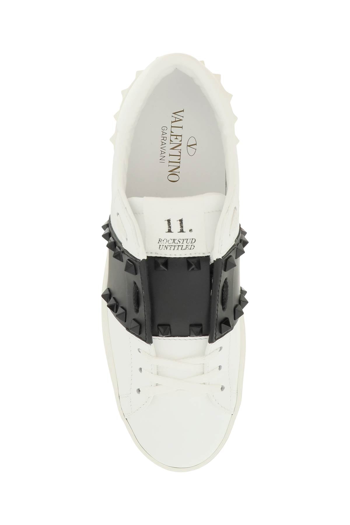VALENTINO GARAVANI Rockstud Untitled Women’s Sneaker with Black Band