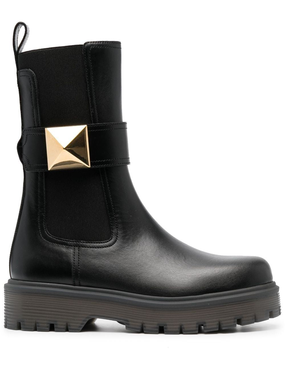 VALENTINO One Stud Leather Chelsea Boots
