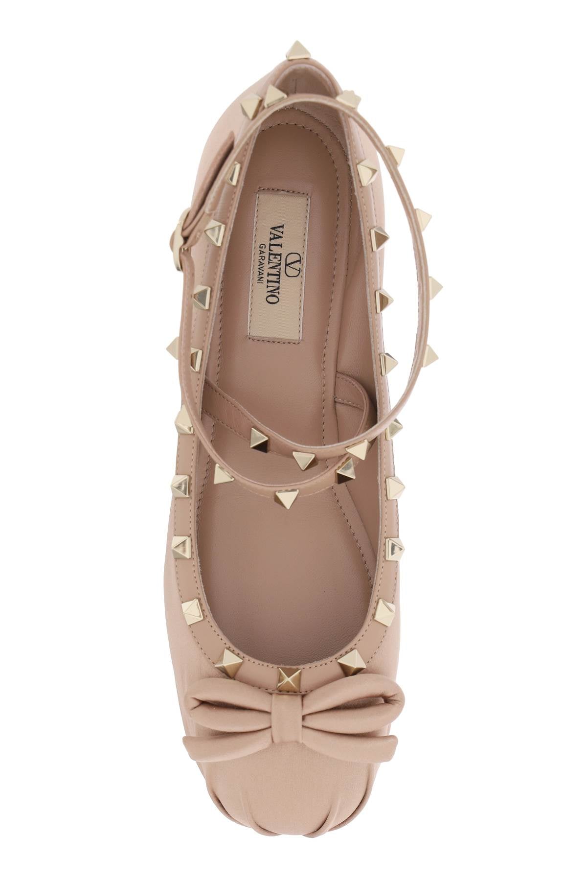 VALENTINO GARAVANI Satin Rockstud Ballerinas for Women