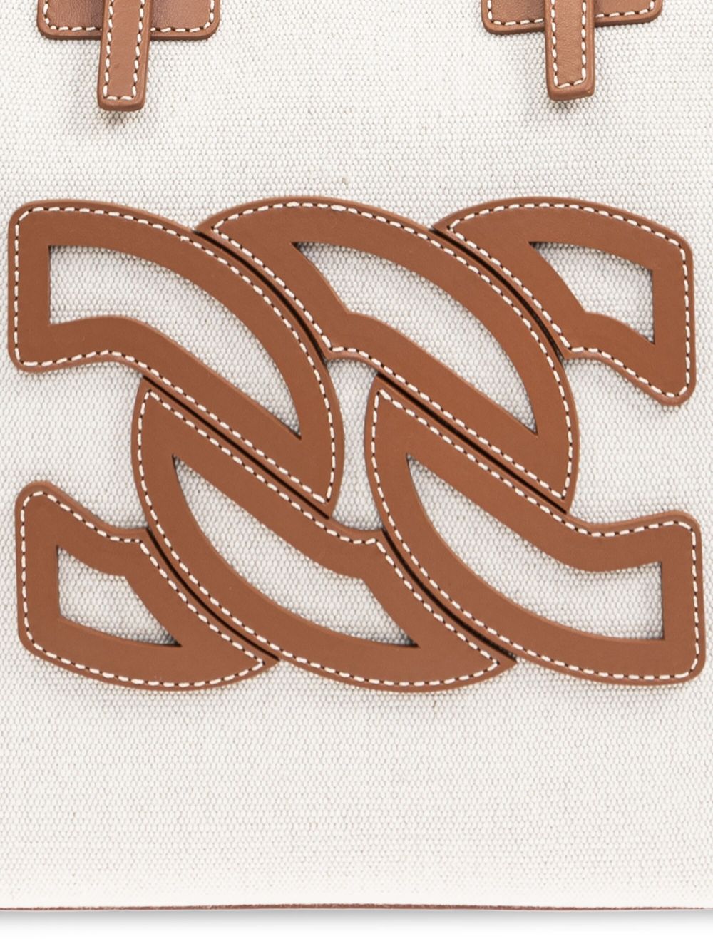 CASADEI Canvas and Leather Tote Handbag with Adjustable Shoulder Strap