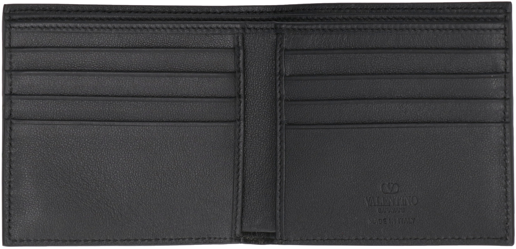 VALENTINO Men's Leather Mini Wallet - Two Bill Compartments