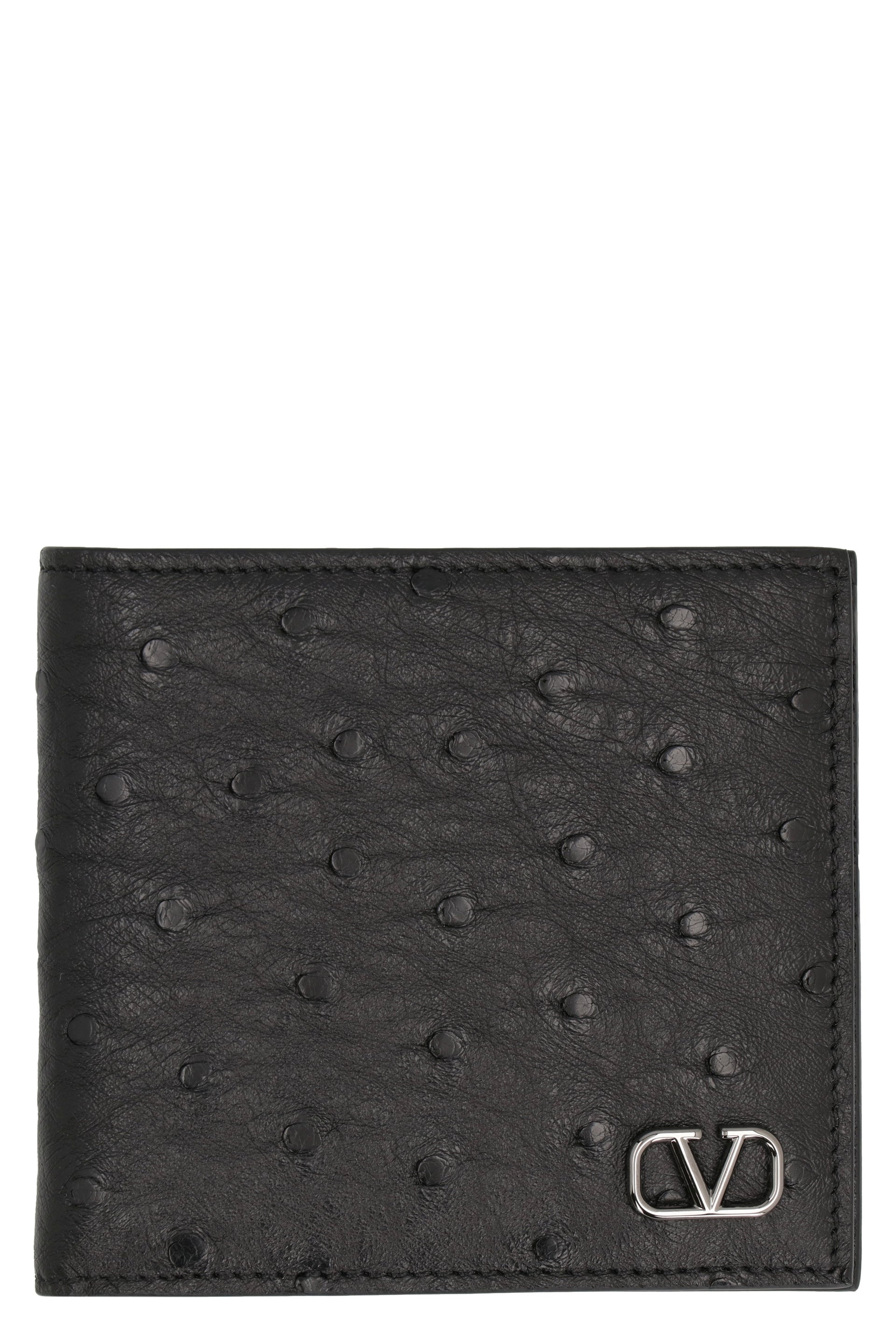 VALENTINO Men's Leather Mini Wallet - Two Bill Compartments