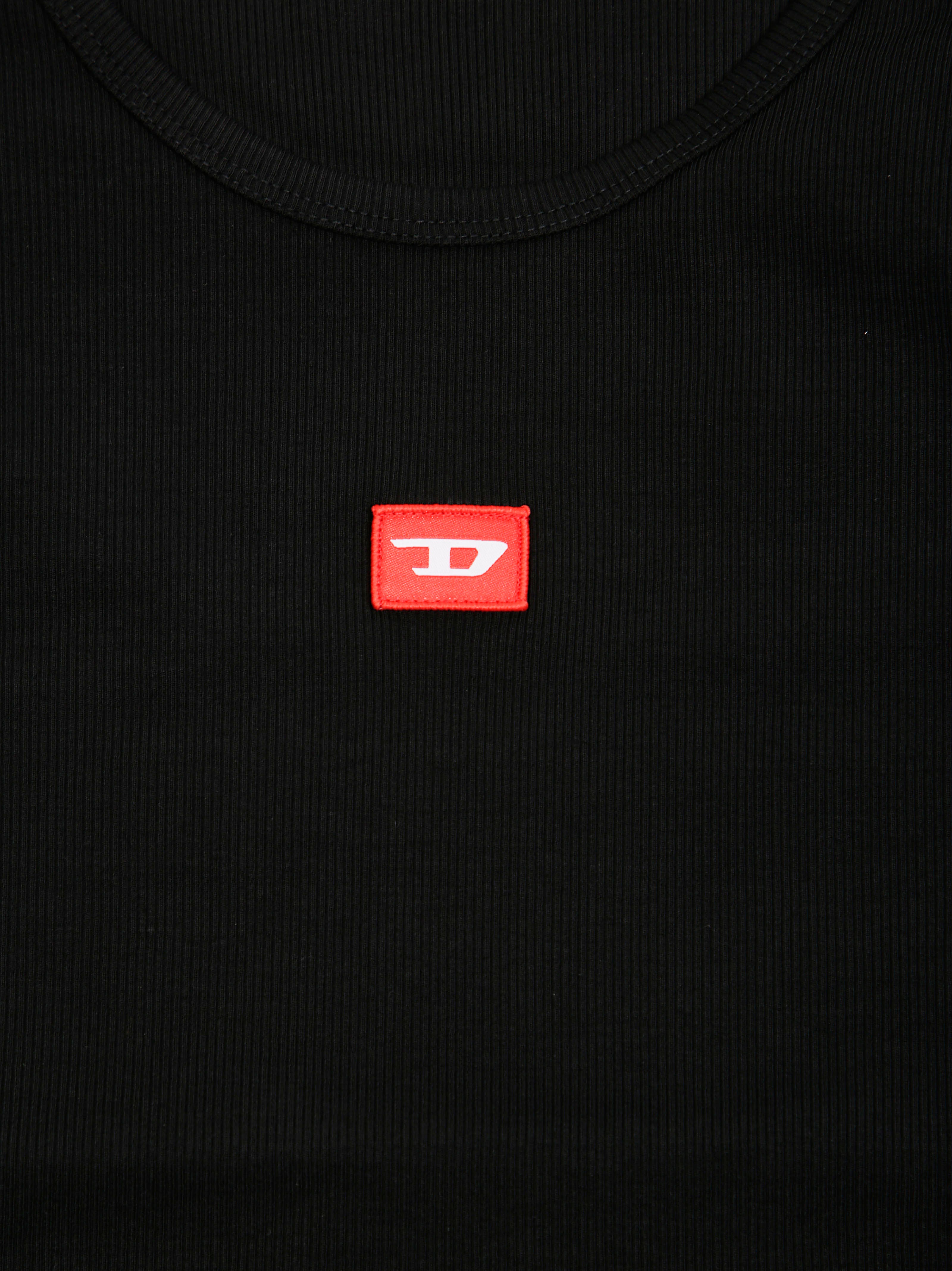 DIESEL Cropped Long-Sleeve T-Shirt with Mini Logo