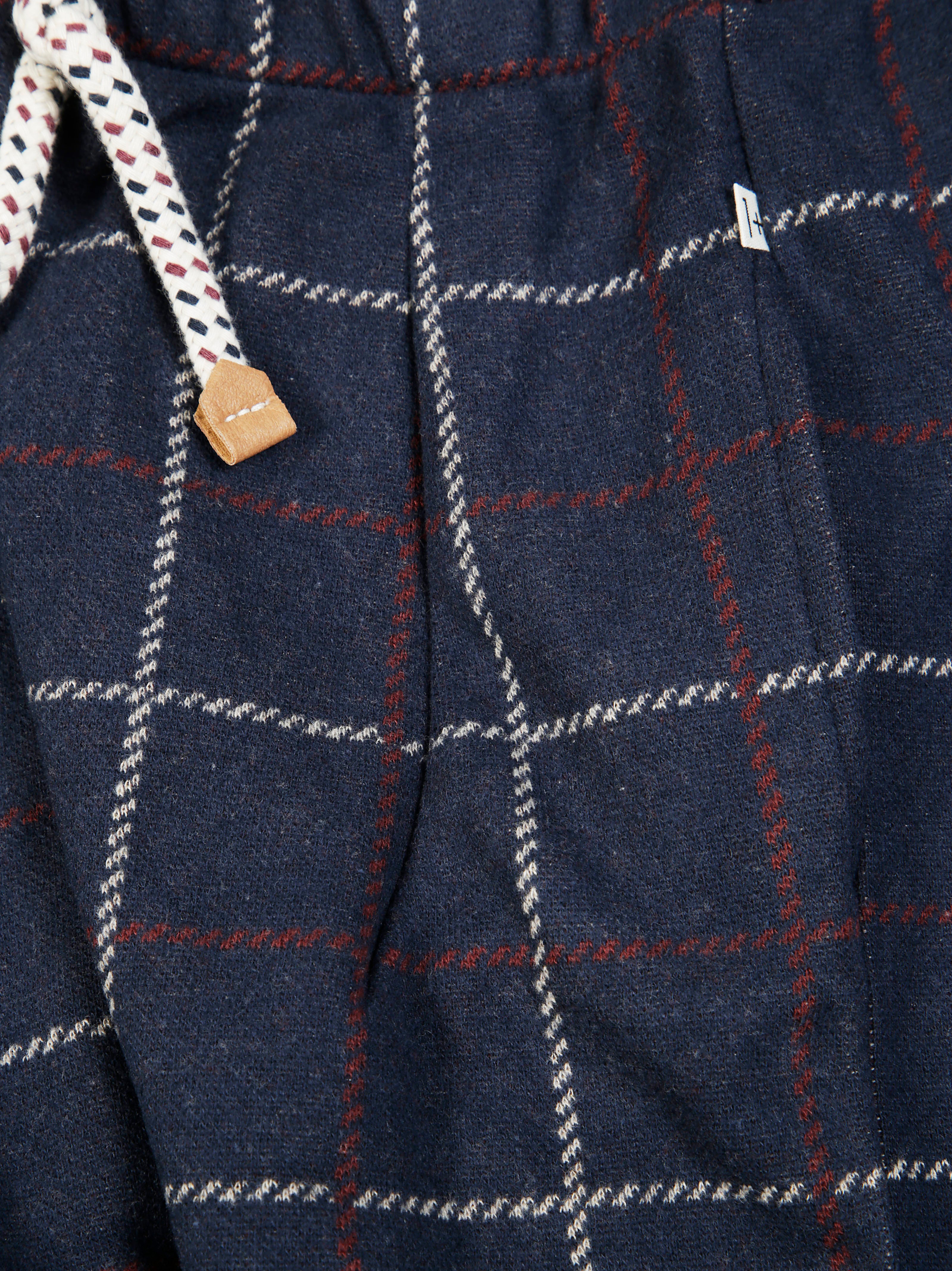 1+IN THE FAMILY Maxi Check Trousers with Adjustable Waist