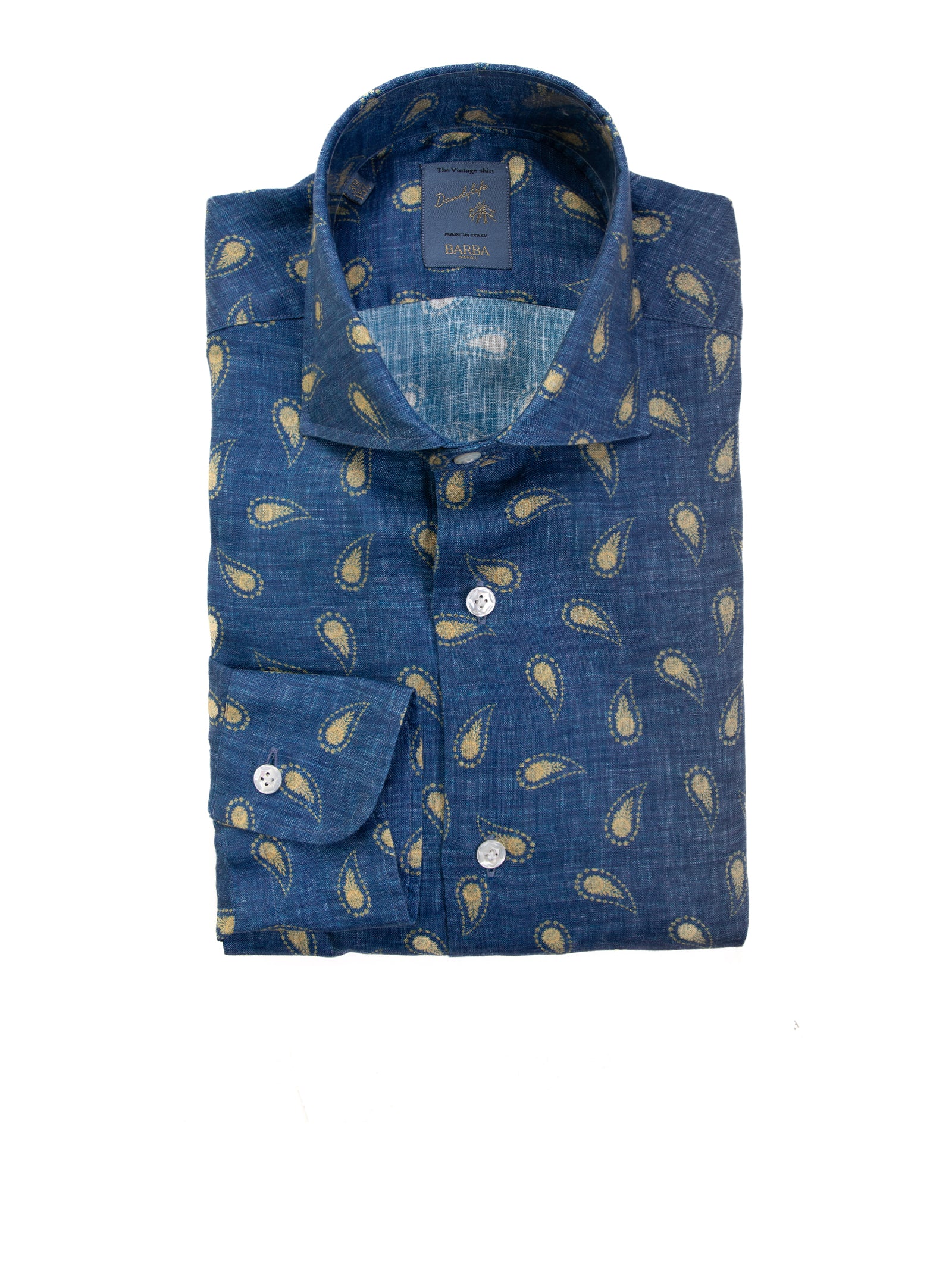BARBA Napoli Patterned Long-Sleeved Shirt for Men