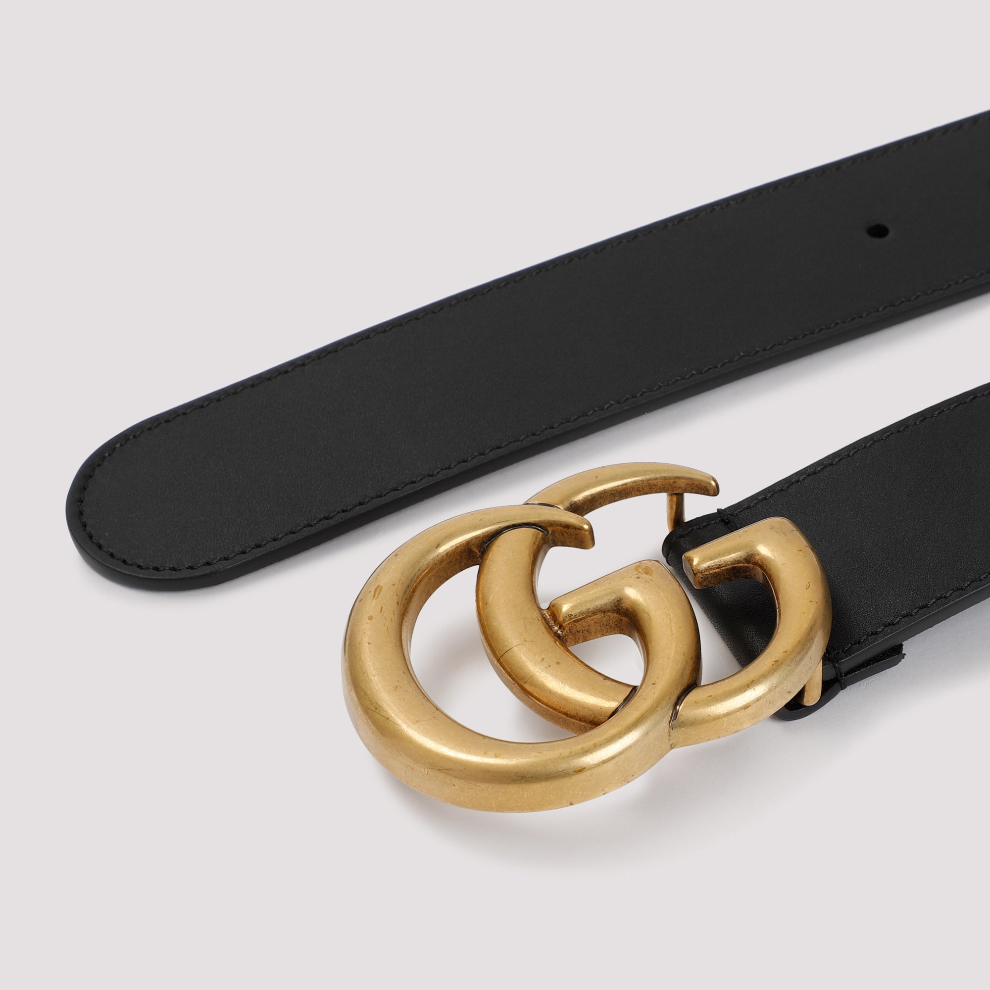 GUCCI Wide Re-Edition Belt with Double G Buckle
