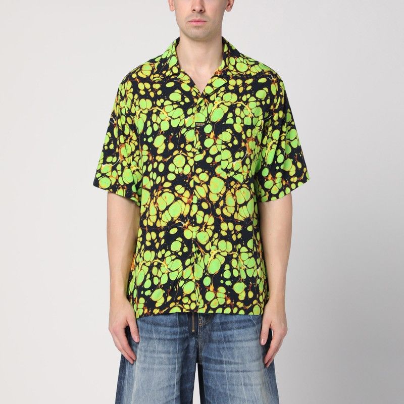 MARTINE ROSE Bowling Shirt with Abstract Pattern - SS25